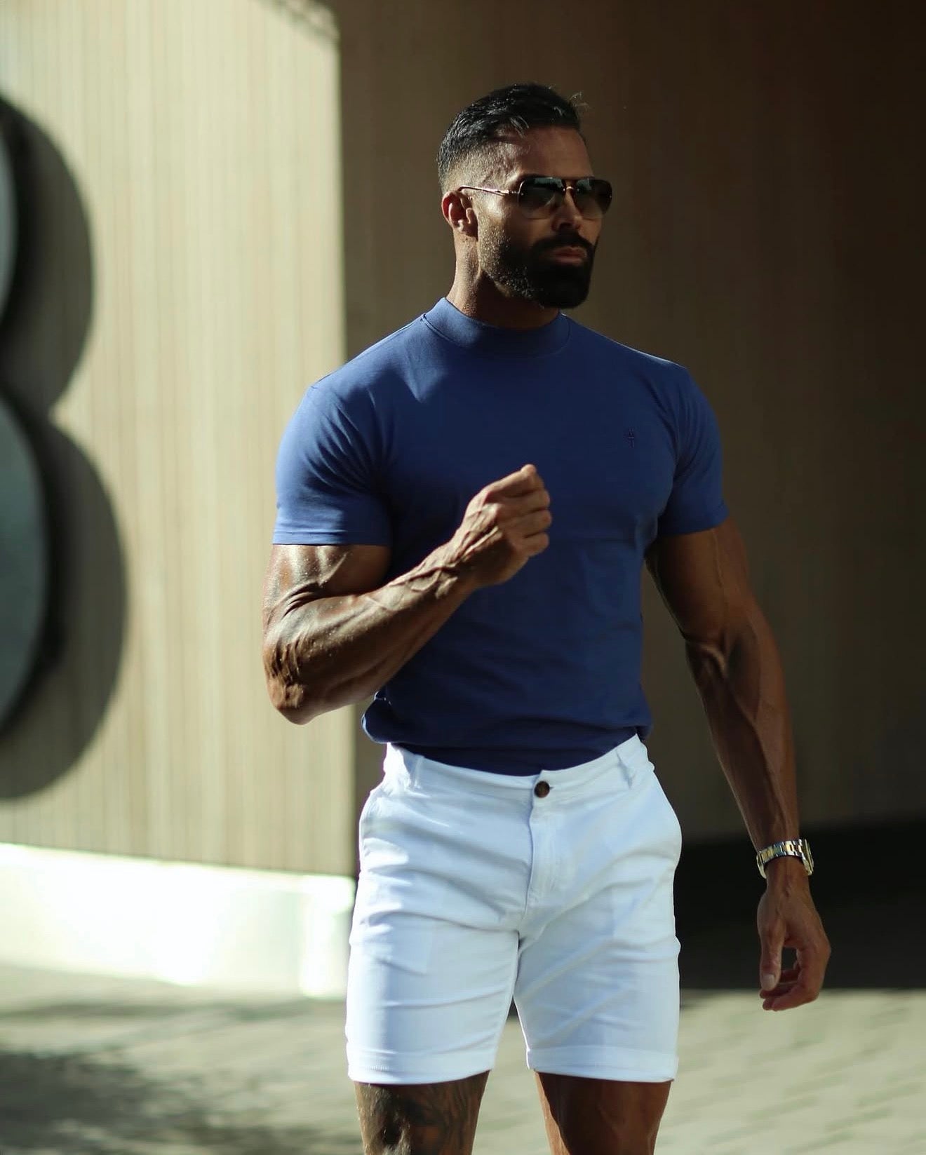 Slim Fit Ecru Chino Shorts - FSH228