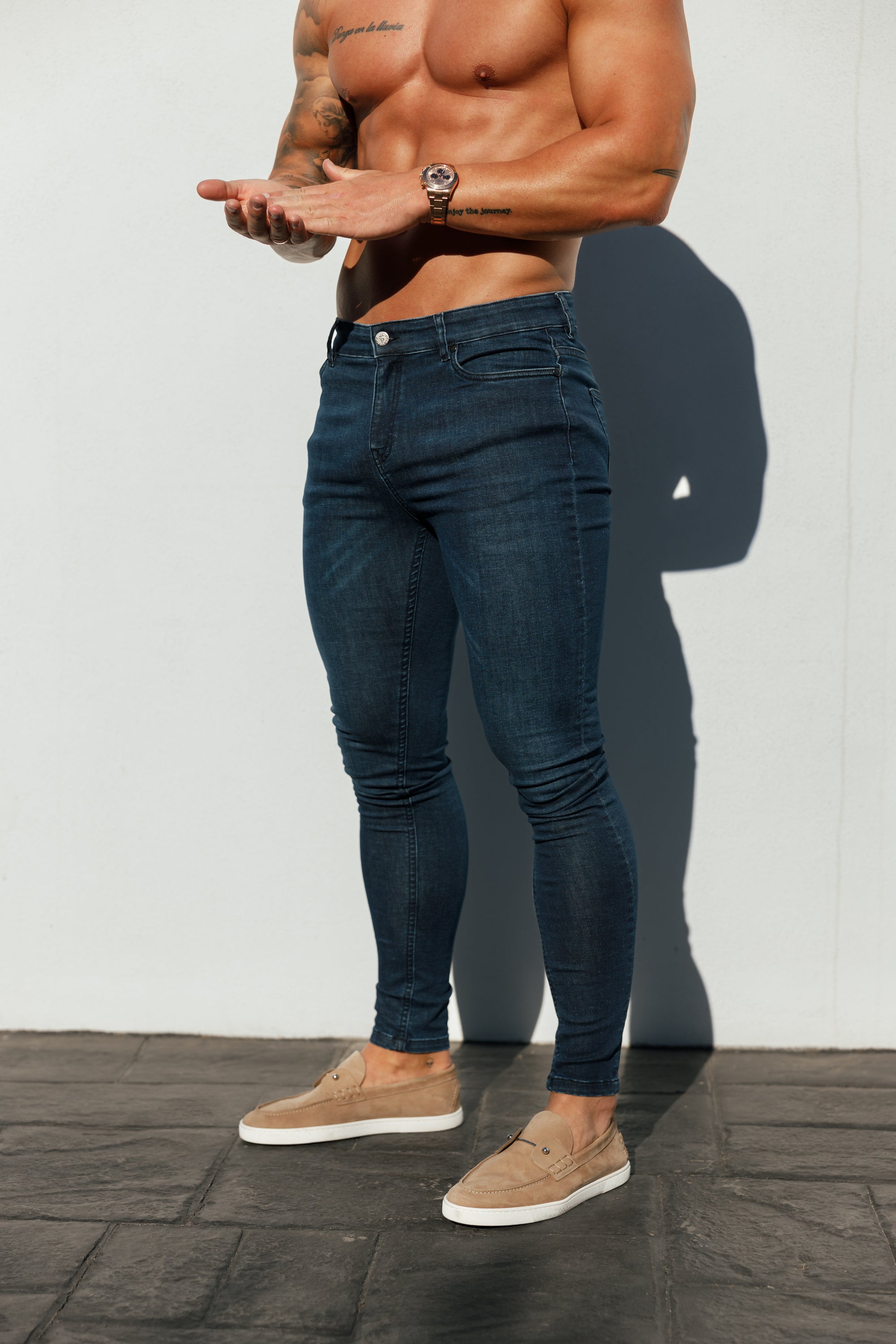 Ultra Stretch Mid Blue Slim Jeans - FSJEAN010