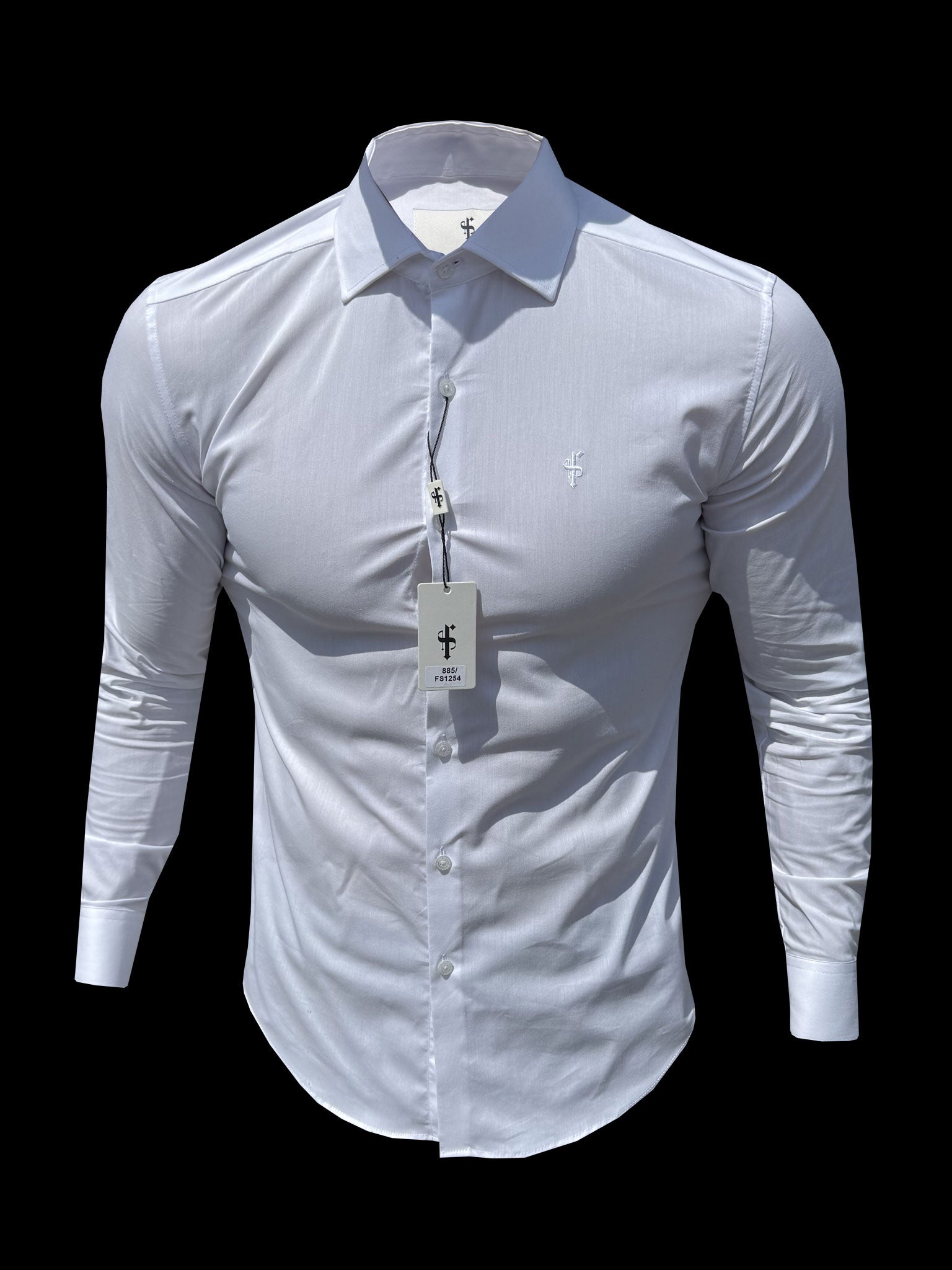 Eros Classic Fit Stretch White Cutaway Collar Shirt - FS1254