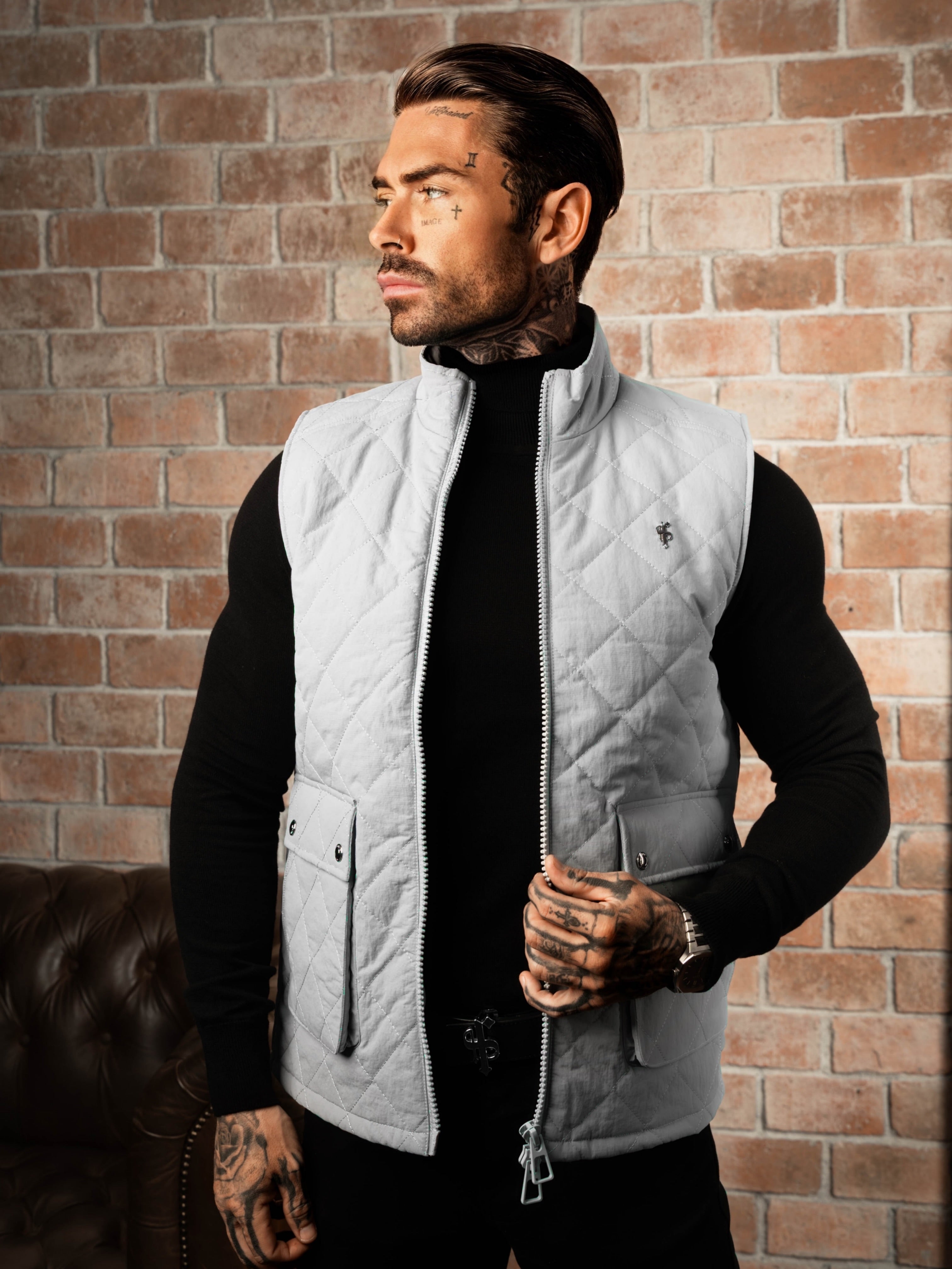 FS Grey Padded Gilet With Front Pockets - FSN211