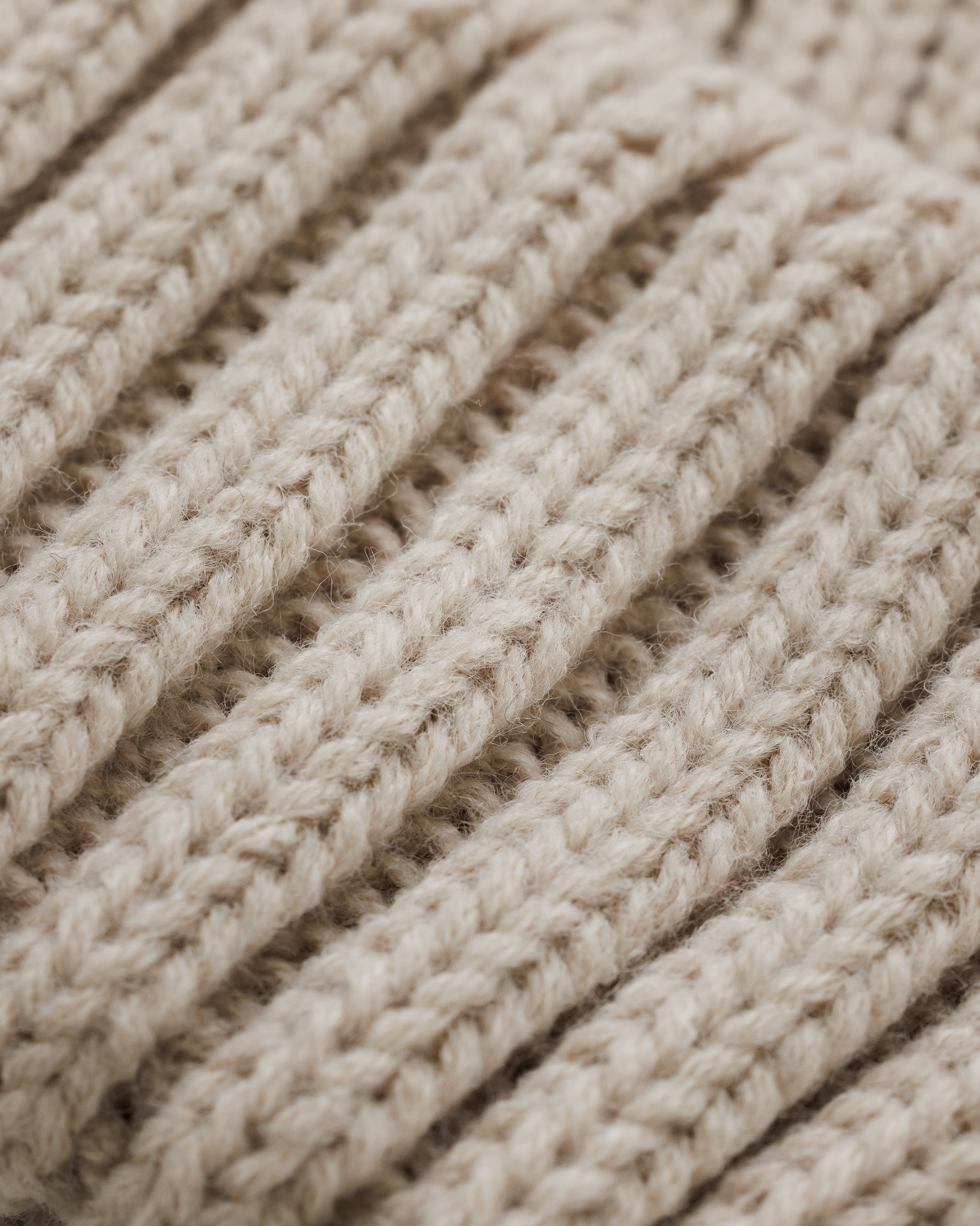 Ribbed Beanie Hat Beige - FSJ118