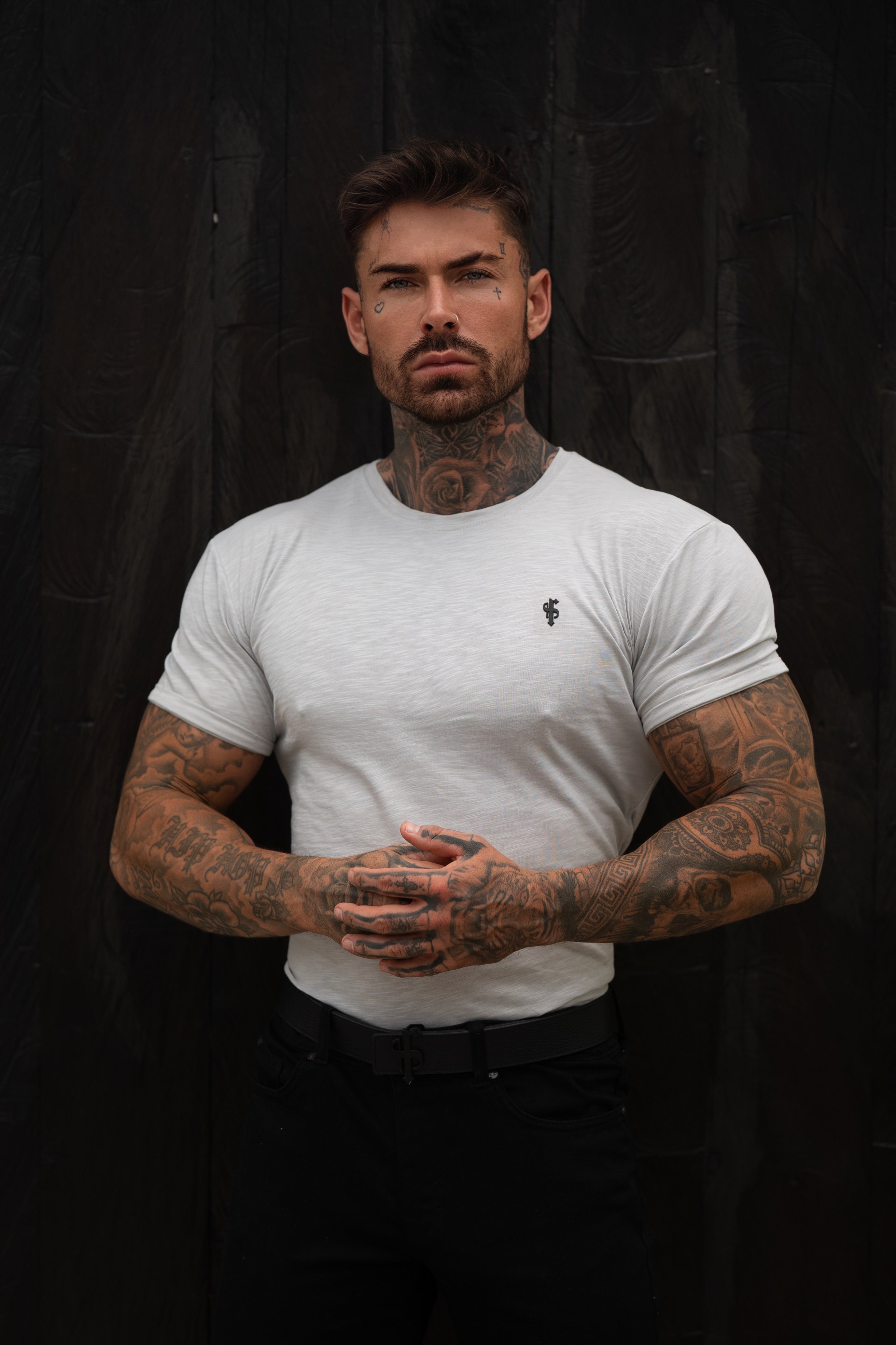 Light Grey Slub Crew T-Shirt - FSH1332