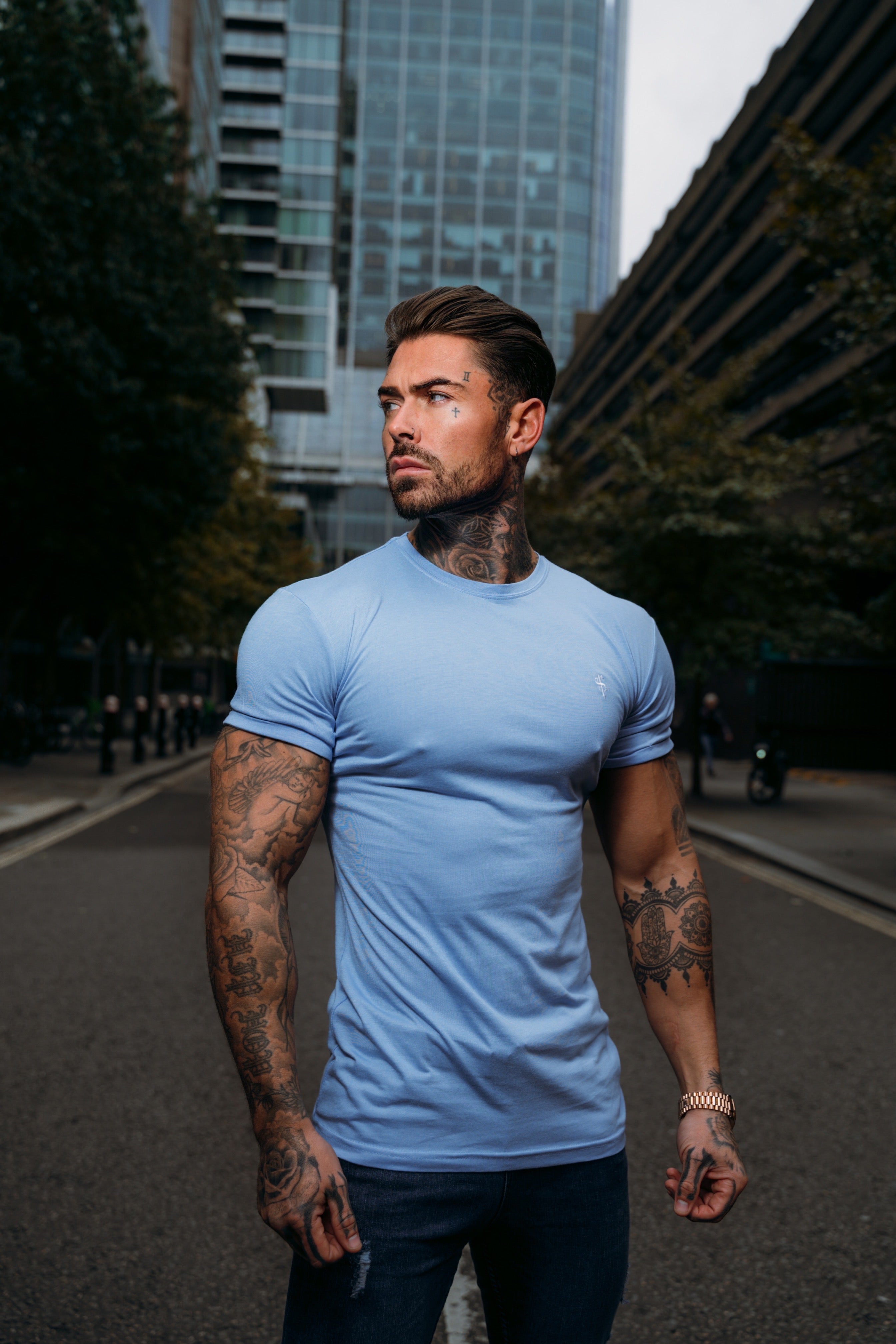 Airforce Blue Bamboo Crew - FSH1180