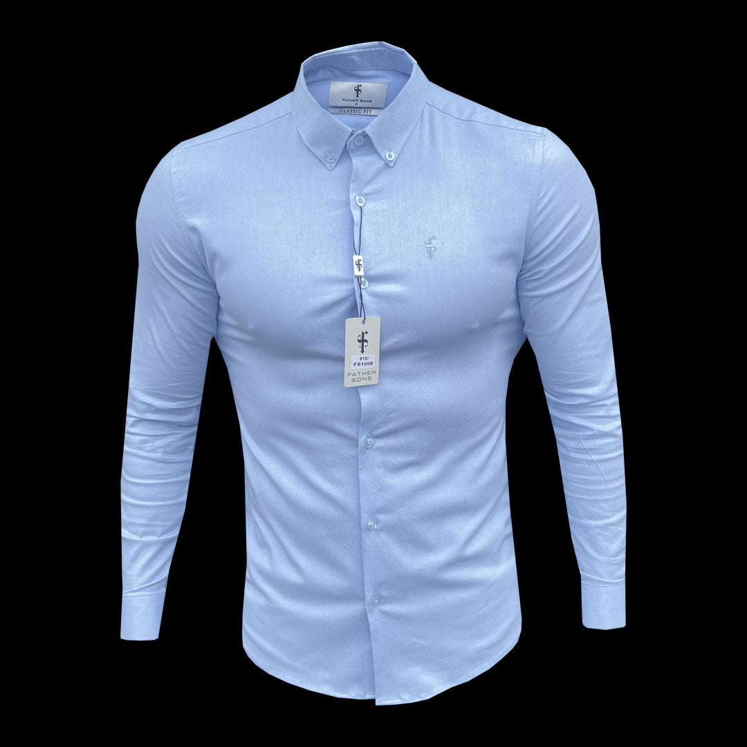 Classic Stretch Oxford Long Sleeve Light Blue - FS1006
