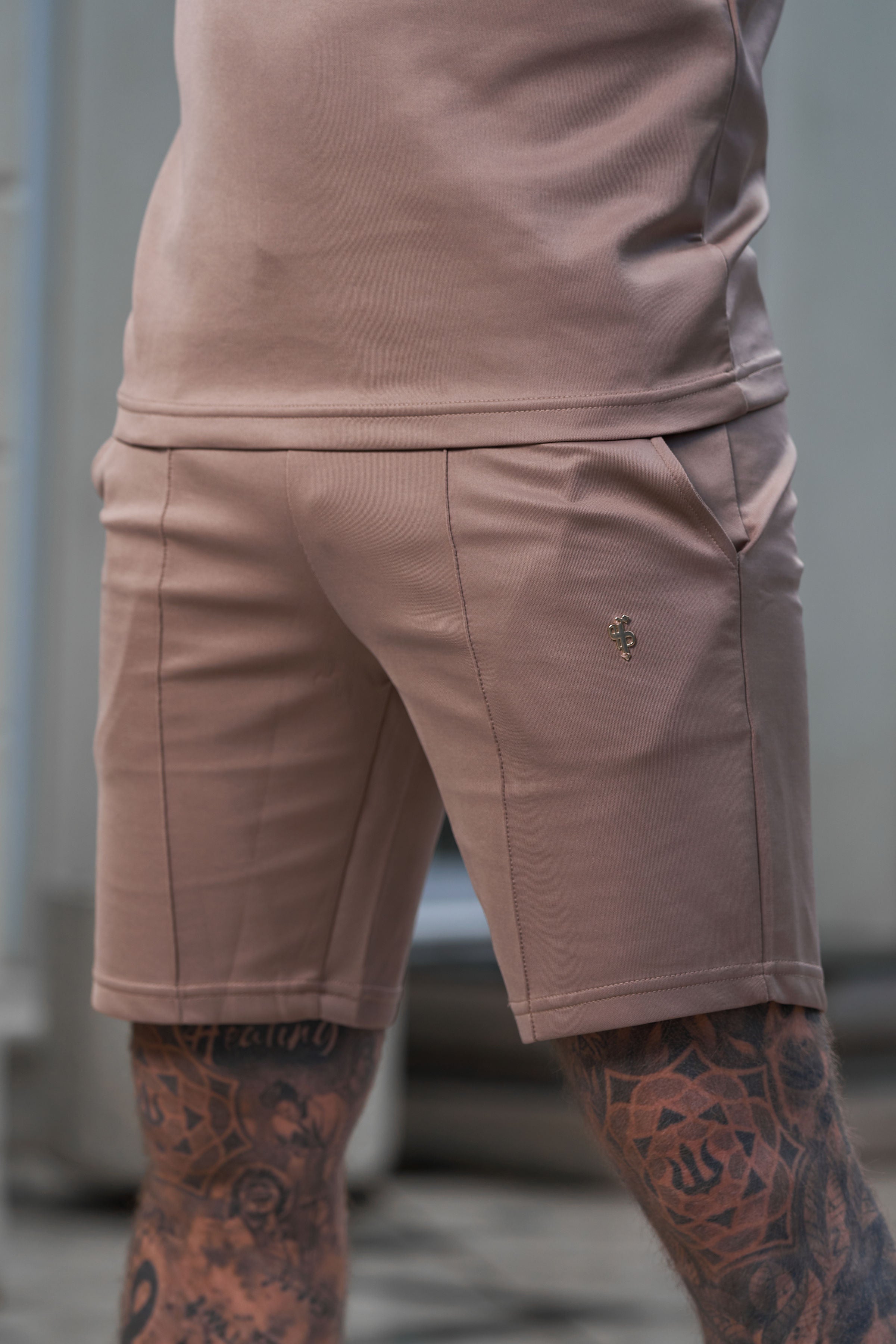 Scuba Black / Silver Elasticated Drawstring Pintuck Shorts - FSH1039