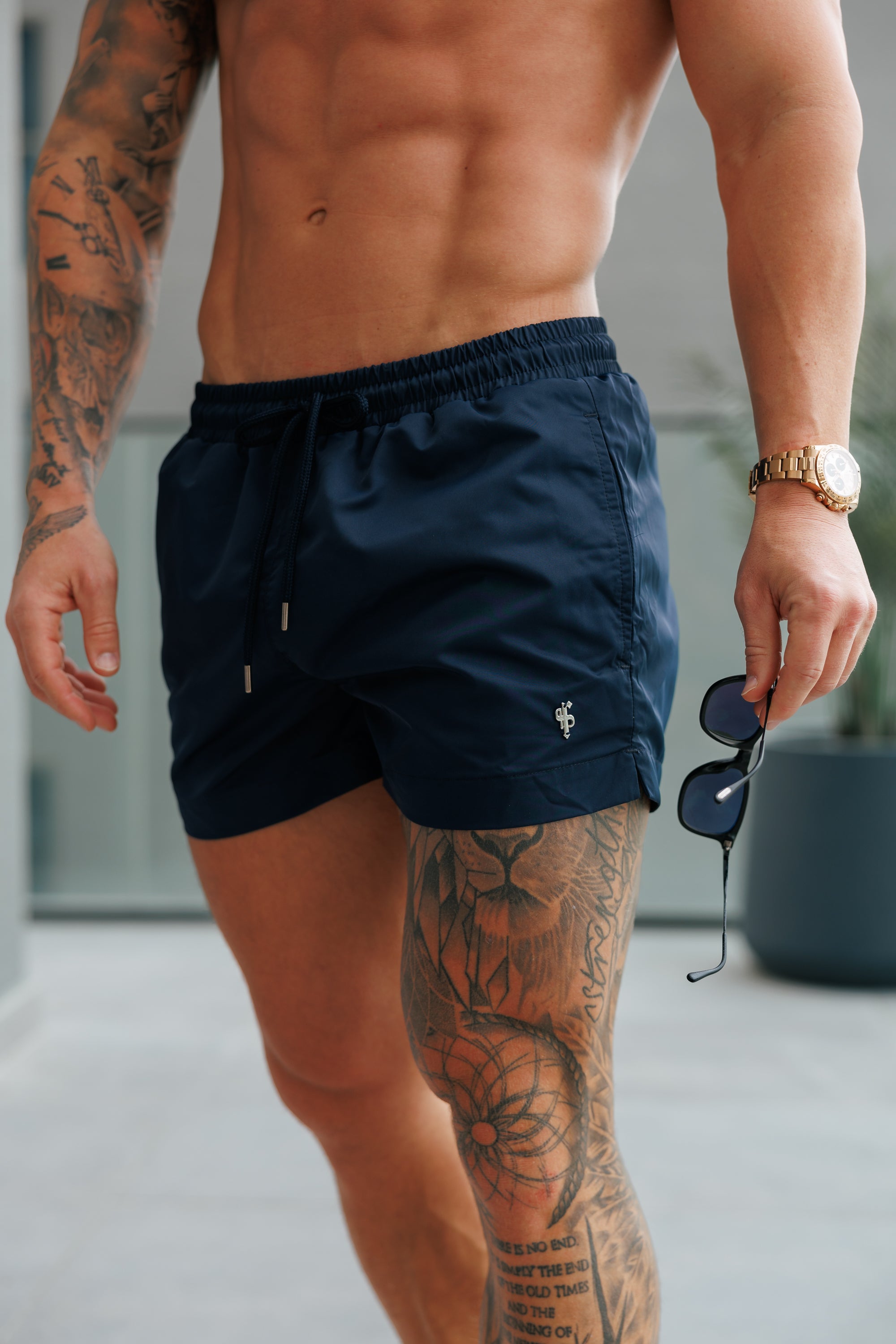 Navy / Silver Swim Shorts - FSH1322
