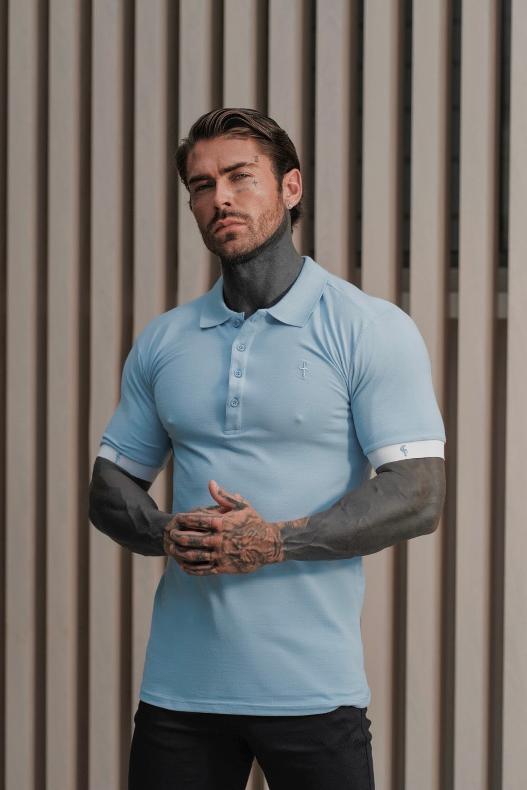 Airforce Blue Polo with FS Elastic Sleeve Branding - FSH1557