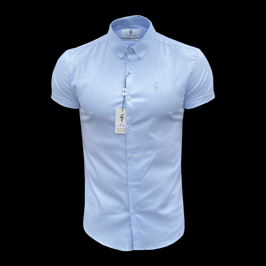 Classic Stretch Oxford Short Sleeve Light Blue - FS1007