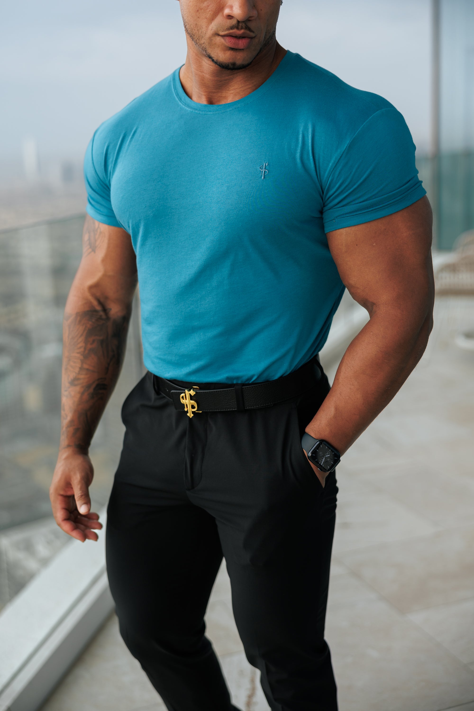 Airforce Blue Bamboo Crew - FSH1180