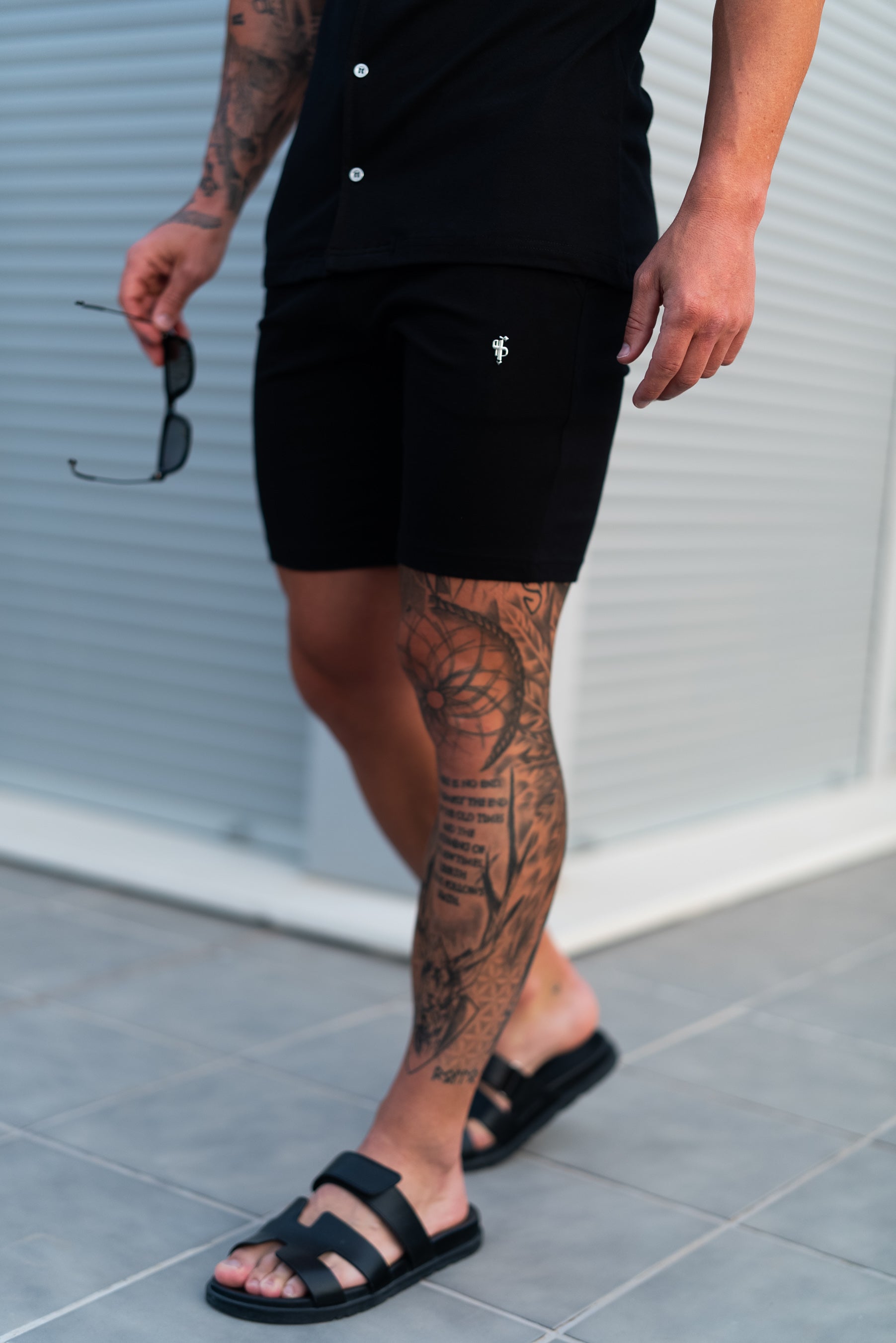 Black Pique Shorts - FSH1359