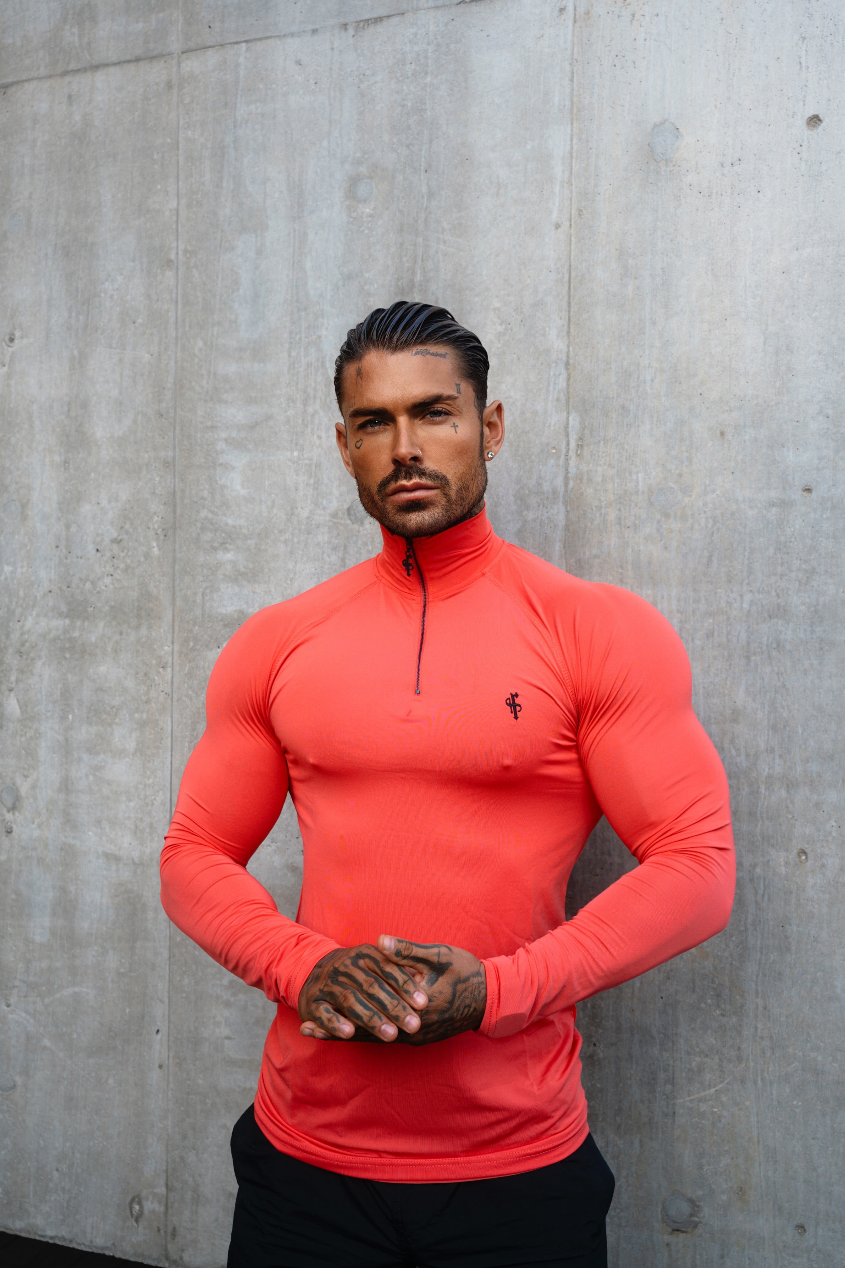 LS Coral Half Zip Gym Top - FSH1284