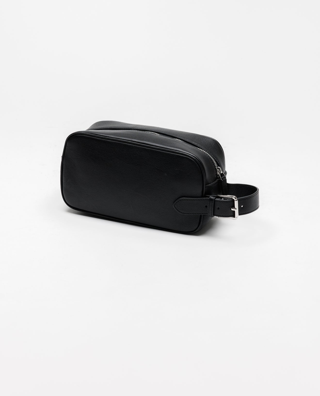 Black Leather Wash Bag - FSH1392