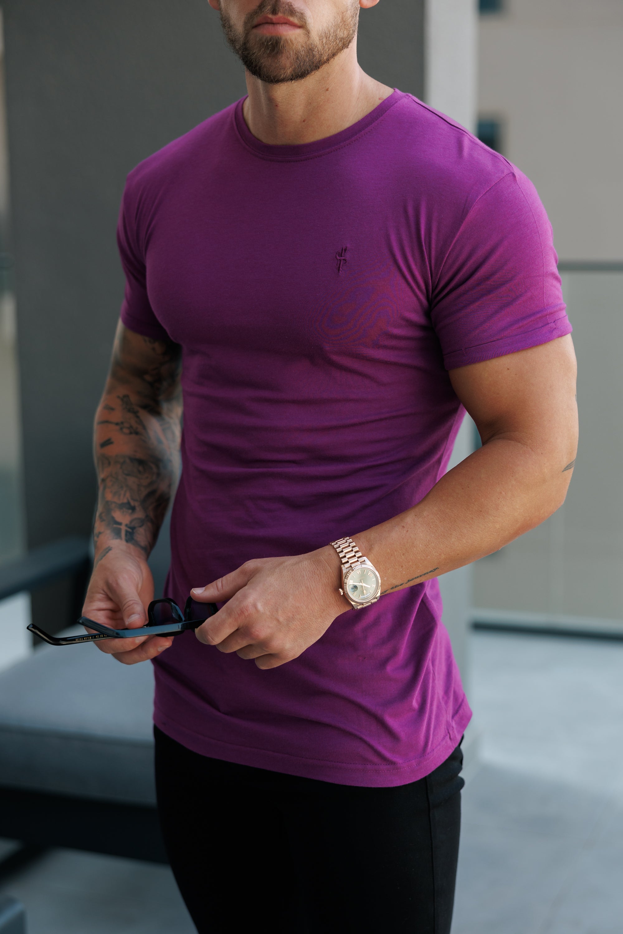 Aphrodite Purple Bamboo Crew - FSH1157