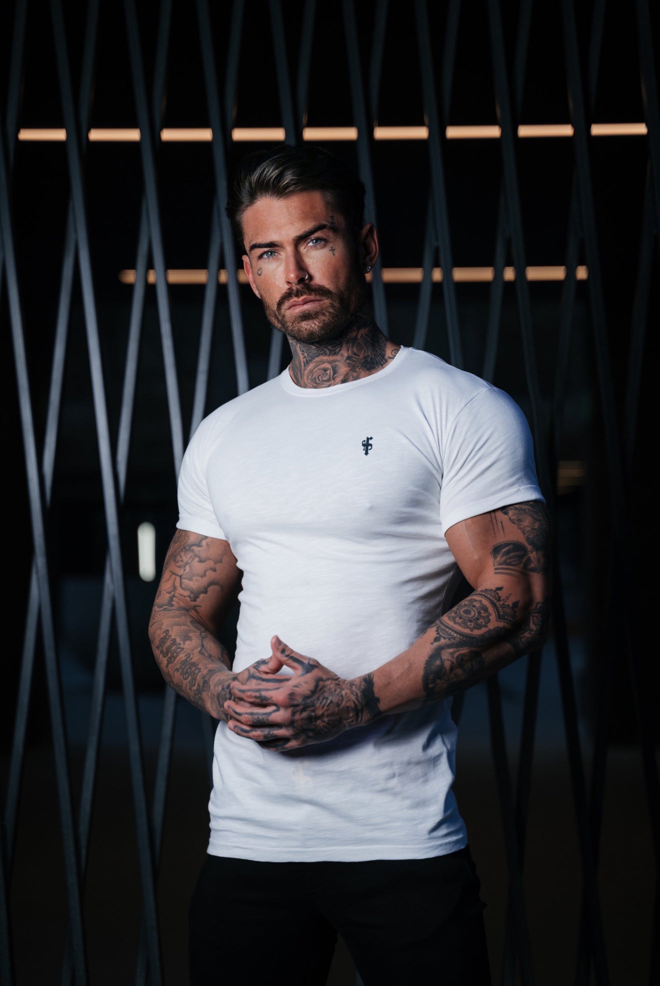 White Slub Crew T-Shirt - FSH1334 (PRE ORDER 25TH AUGUST)