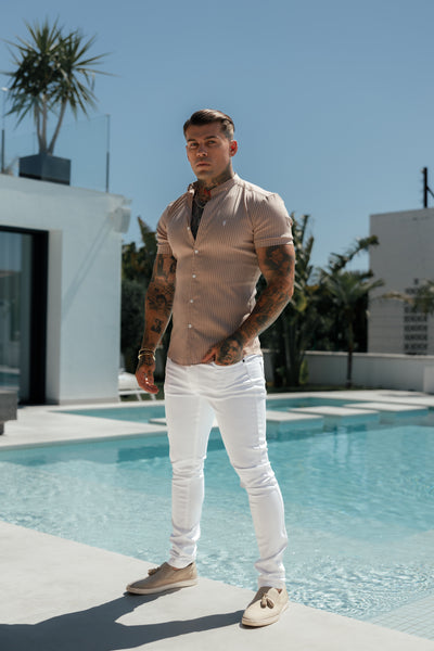 Father Sons Super Slim Ultra Stretch Classic White Short