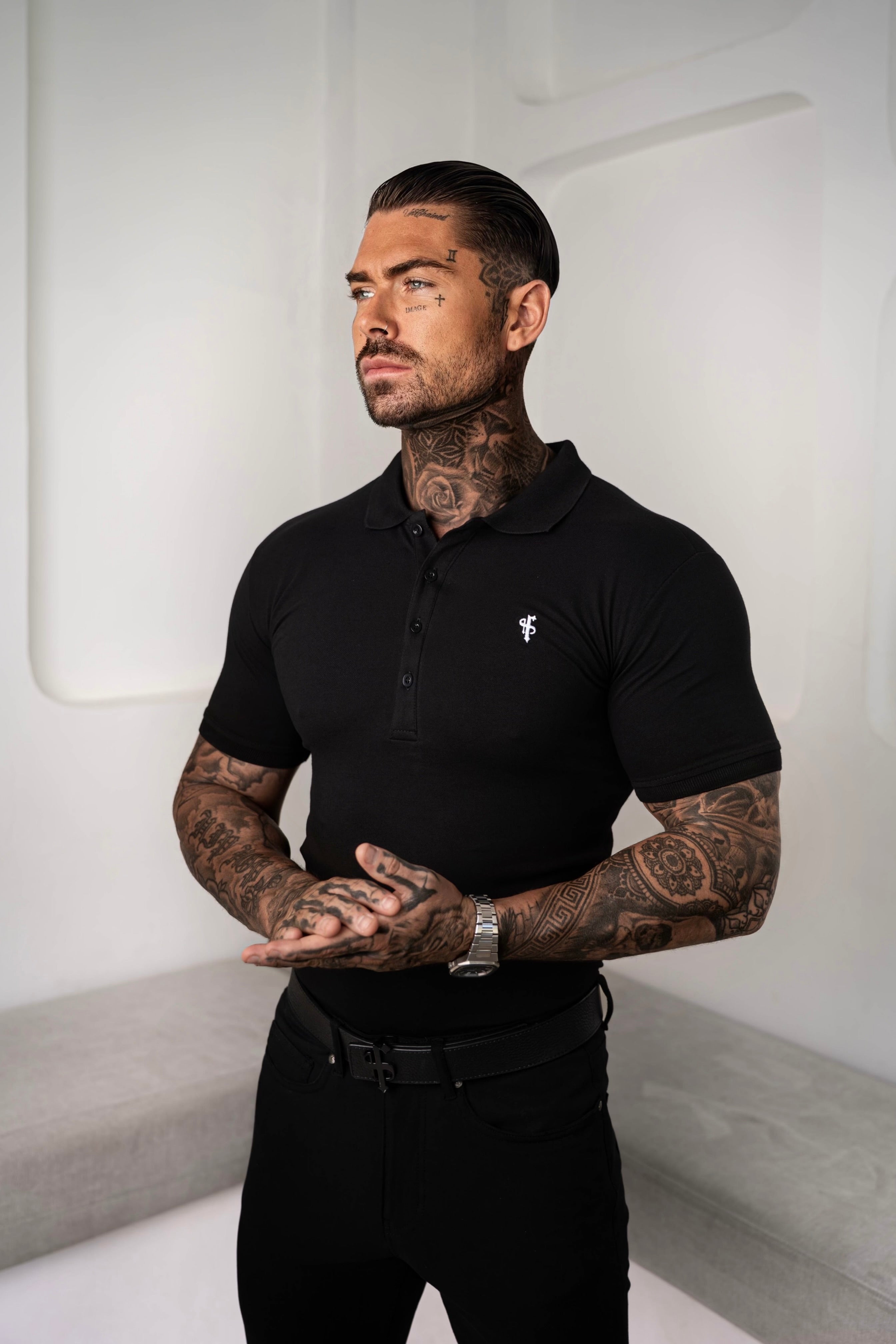 Classic Black Polo Shirt - FSH041