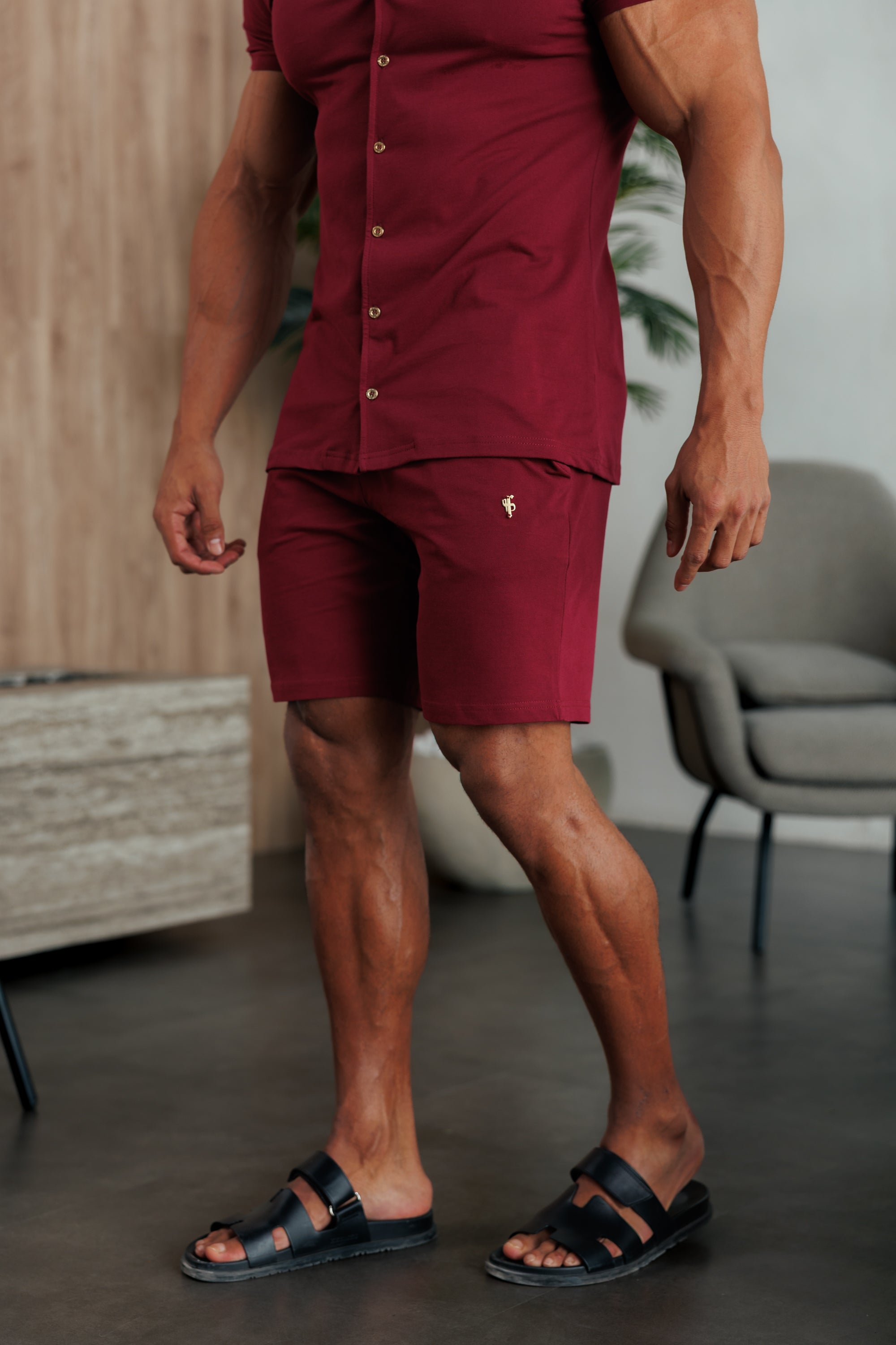 Wine Pique Shorts - FSH1391