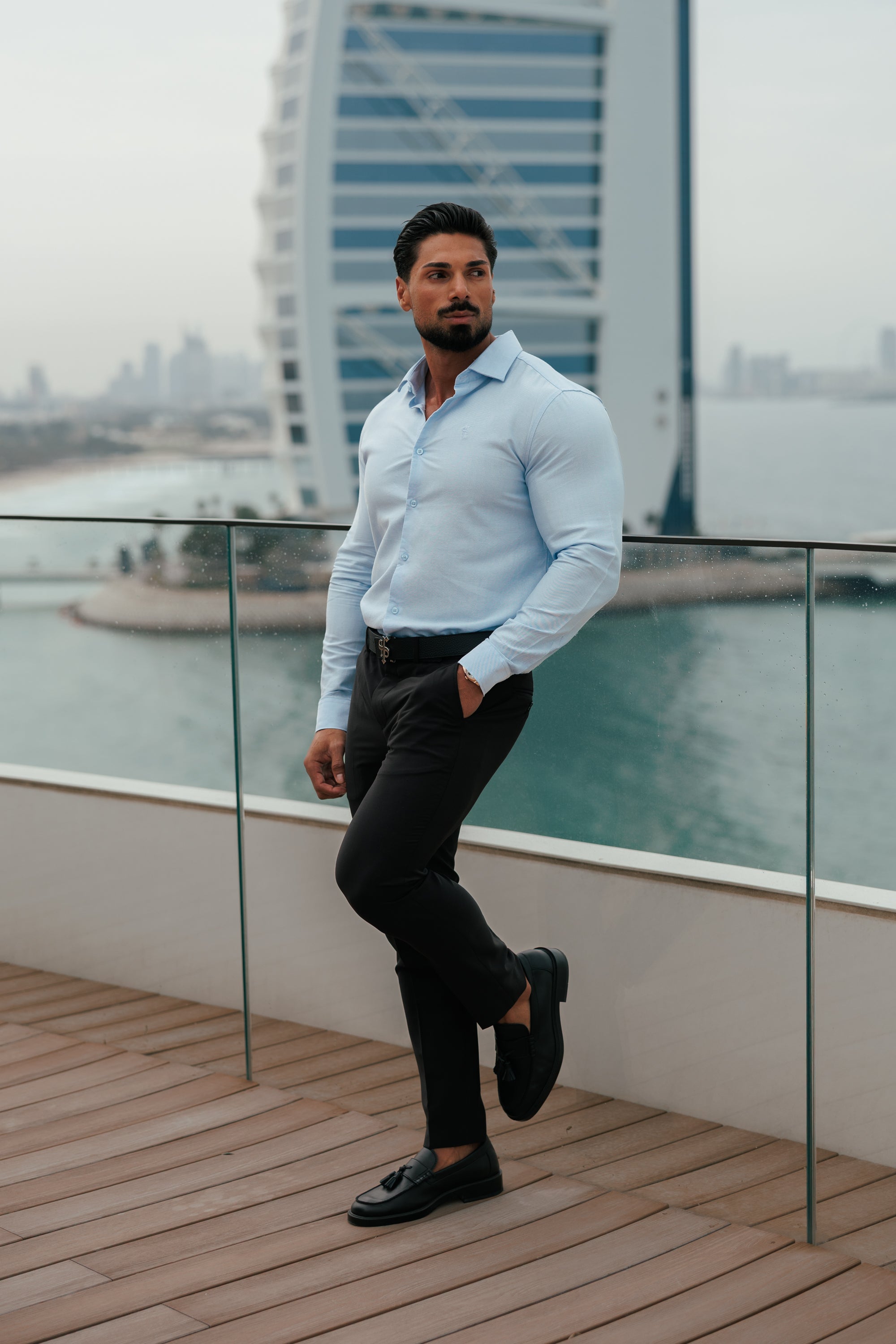 Classic Oxford Touch Long Sleeve Blue with Cutaway Collar - FS1180