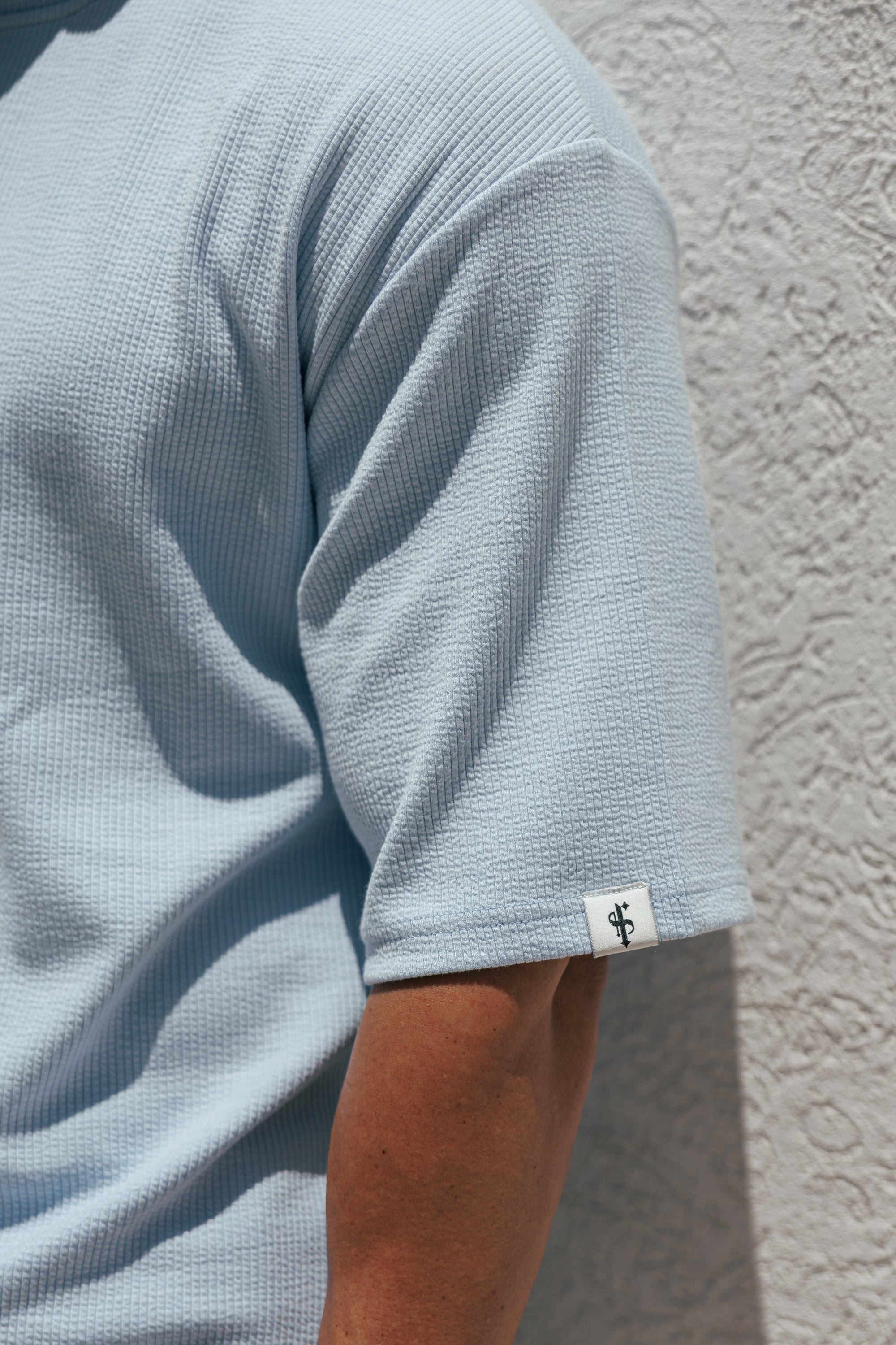 Jersey Cord Light Blue Oversized T-Shirt - FSR106 (PRE ORDER 29TH MAY)