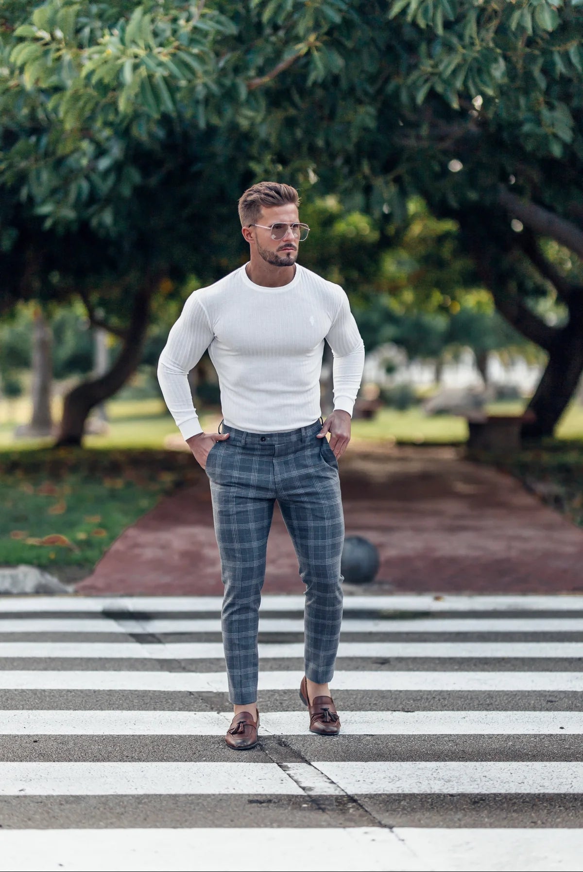 Classic White Ribbed Knit Jumper With Tonal Embroidery - FSH942 (PRE ORDER 30TH OCTOBER)