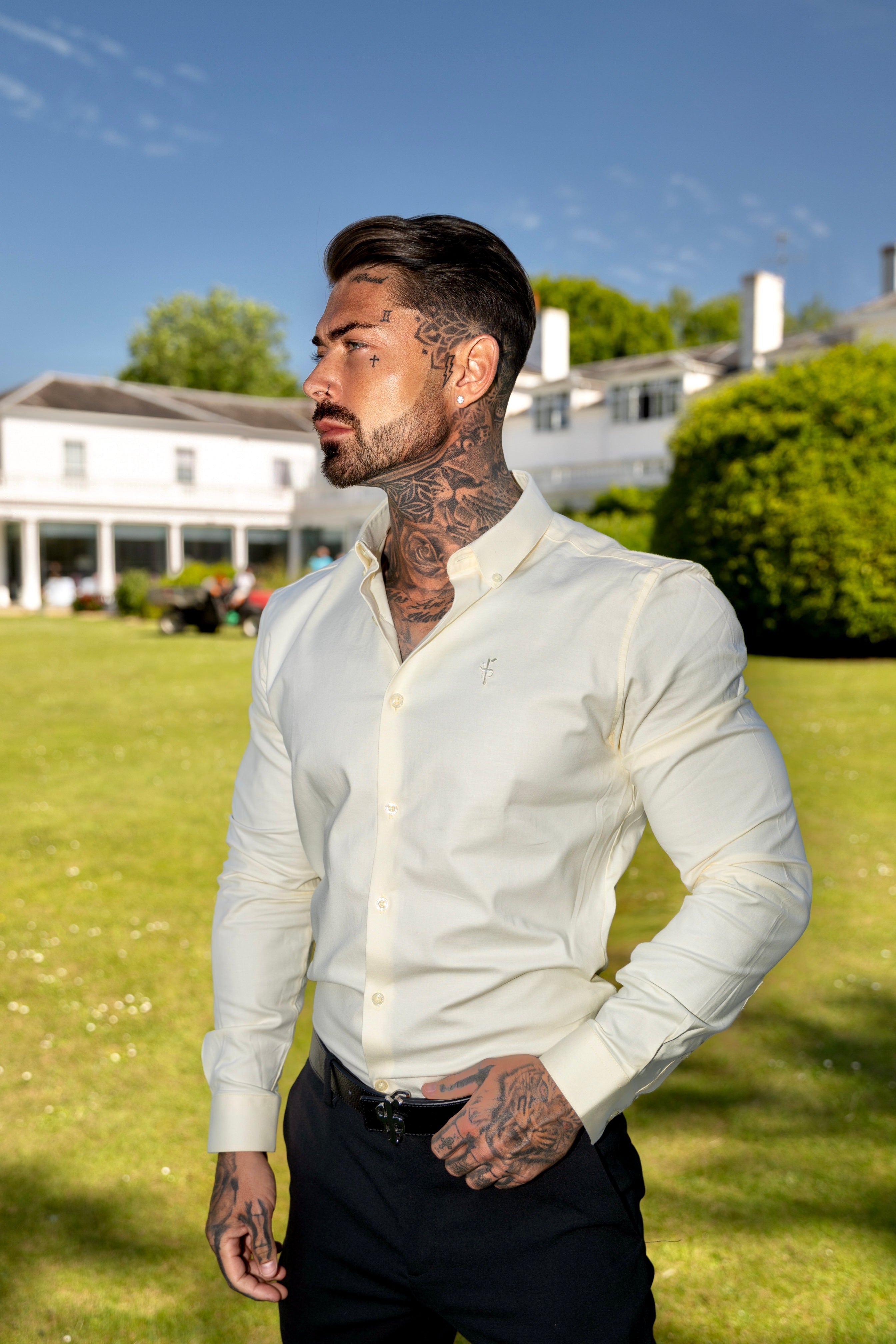 Classic Stretch Oxford Long Sleeve Lemon - FS1008