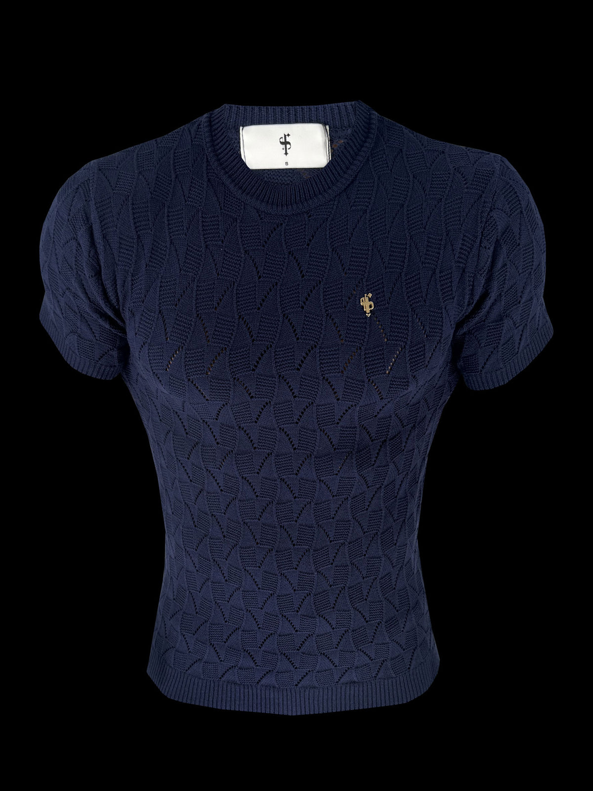 Atlantic Wave Weave Knit Short Sleeve Sleeve T-Shirt - FSJ173