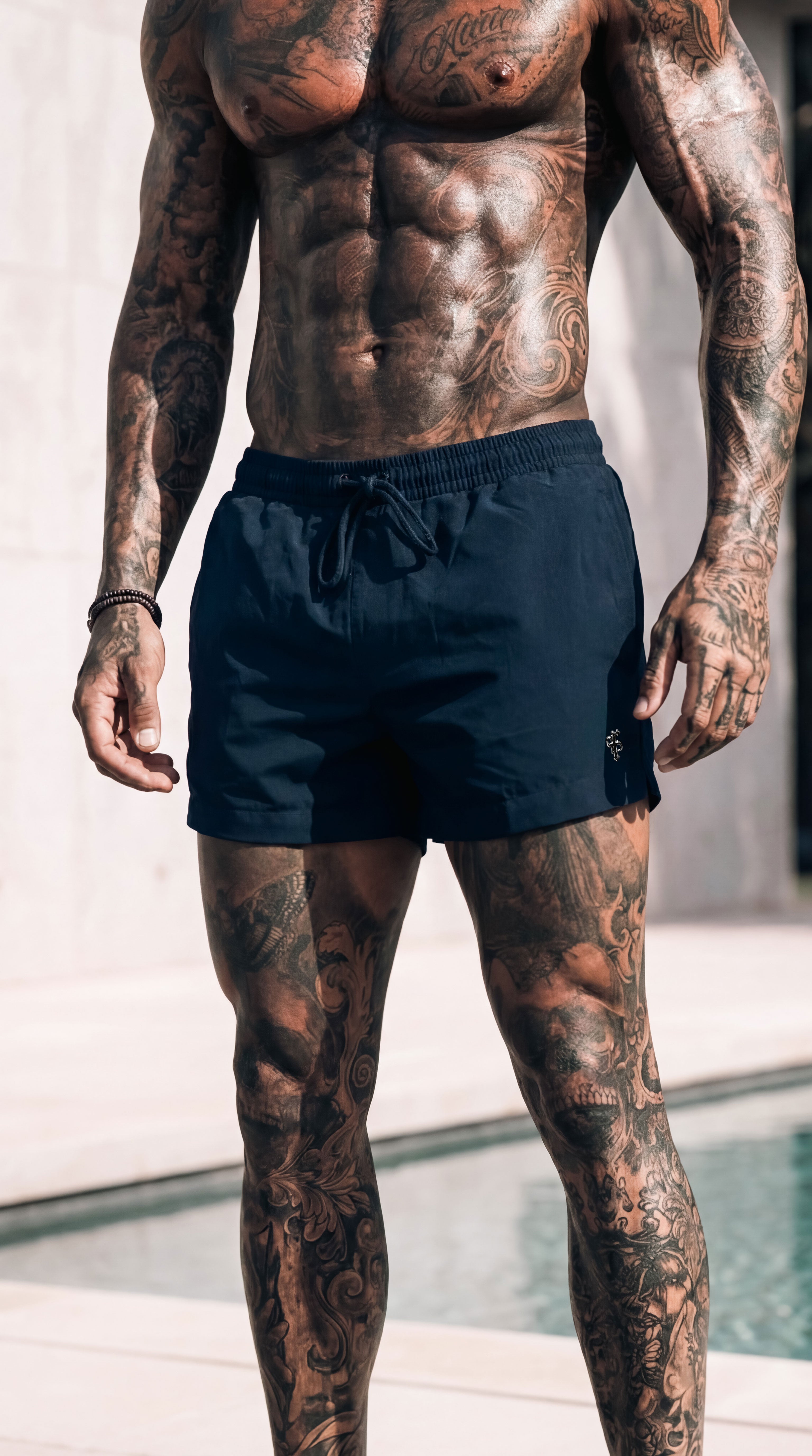 Navy / Silver Swim Shorts - FSH1322