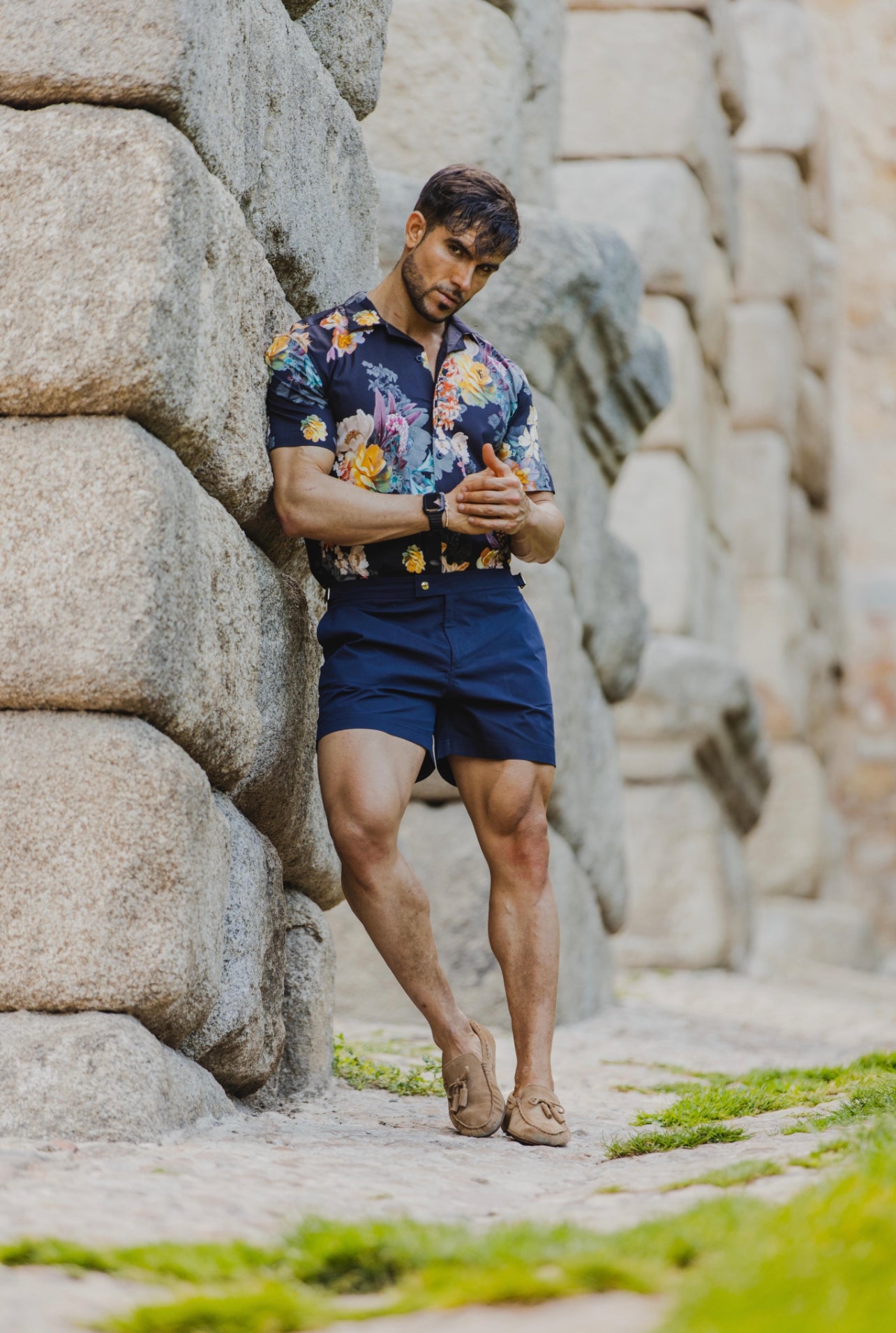 Navy / Gold Swim Shorts - FSN099