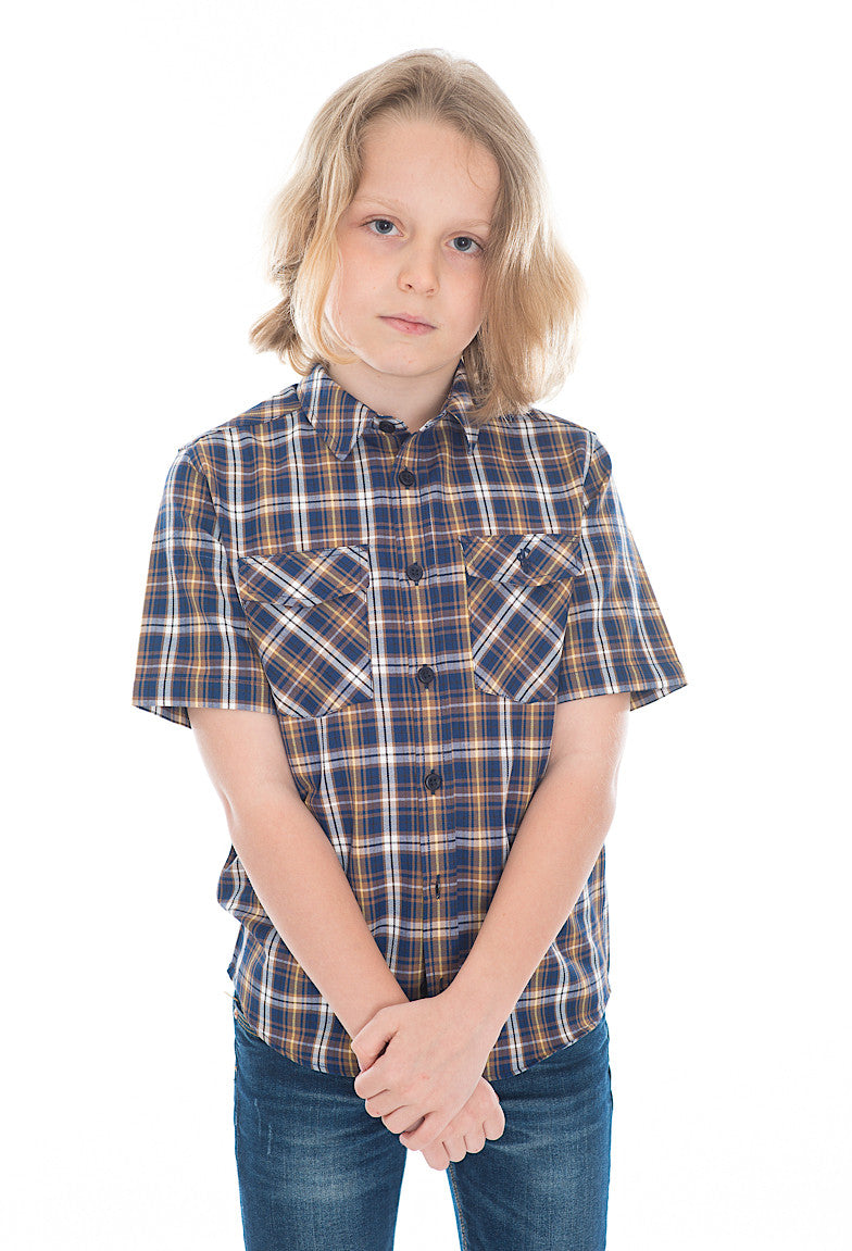 Boys Blue & Yellow Check - FSB008 (LAST CHANCE)