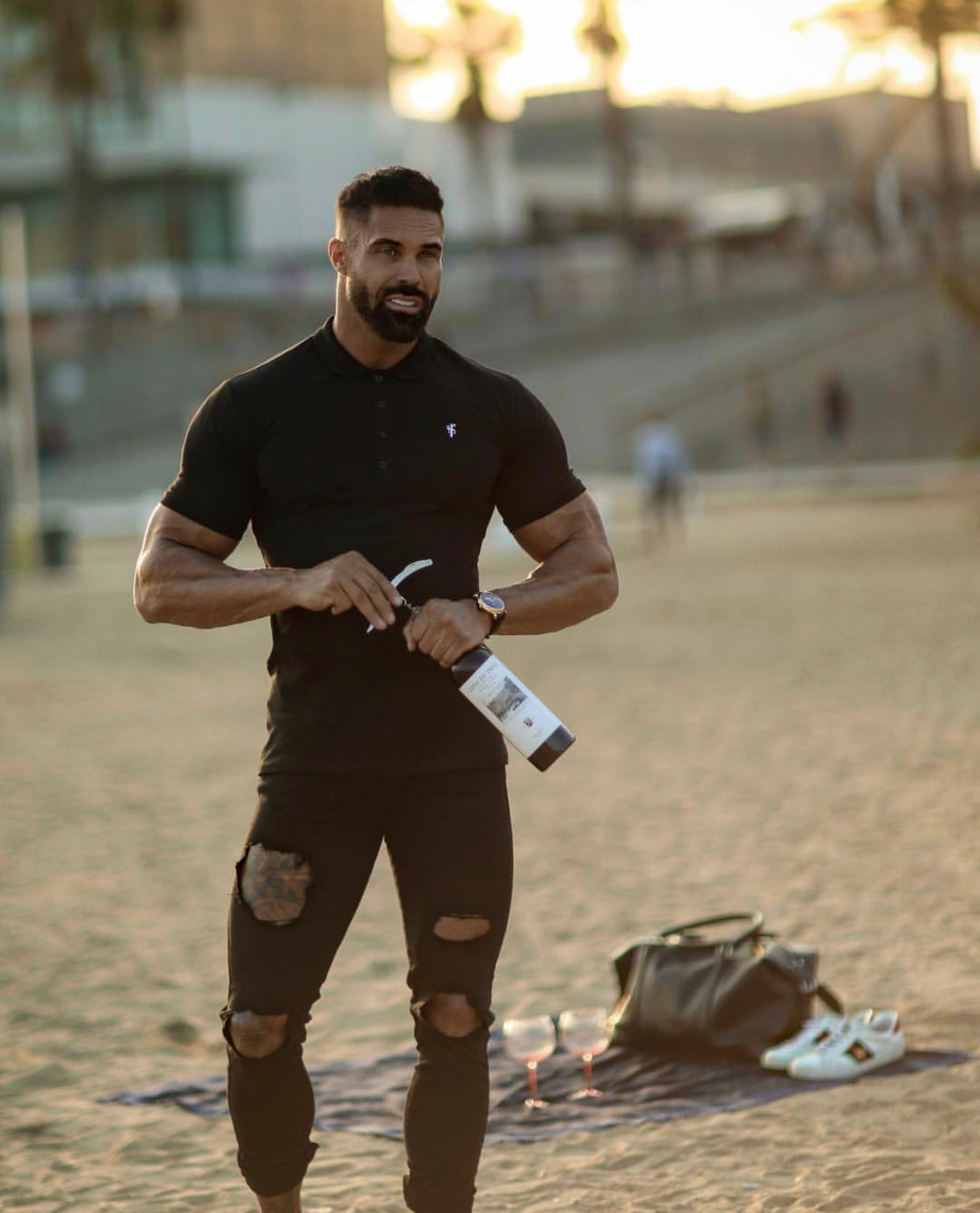 Classic Black Polo Shirt - FSH041 (PRE ORDER 11TH JUNE)