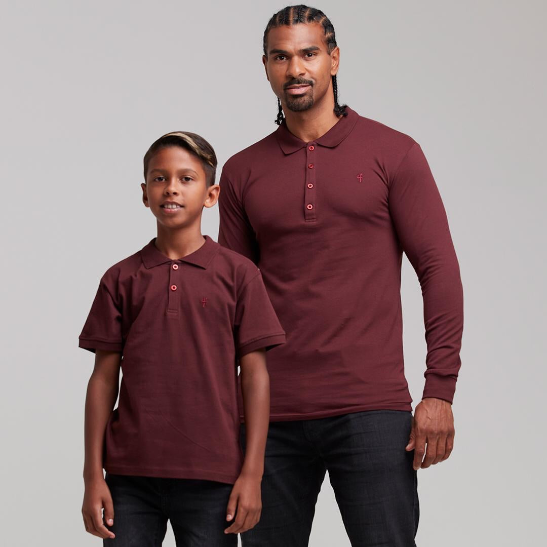 Boys Classic Burgundy Polo Shirt - FSB022 (LAST CHANCE)