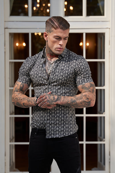 Men's Extreme Motion All Purpose Short Sleeve Floral Button