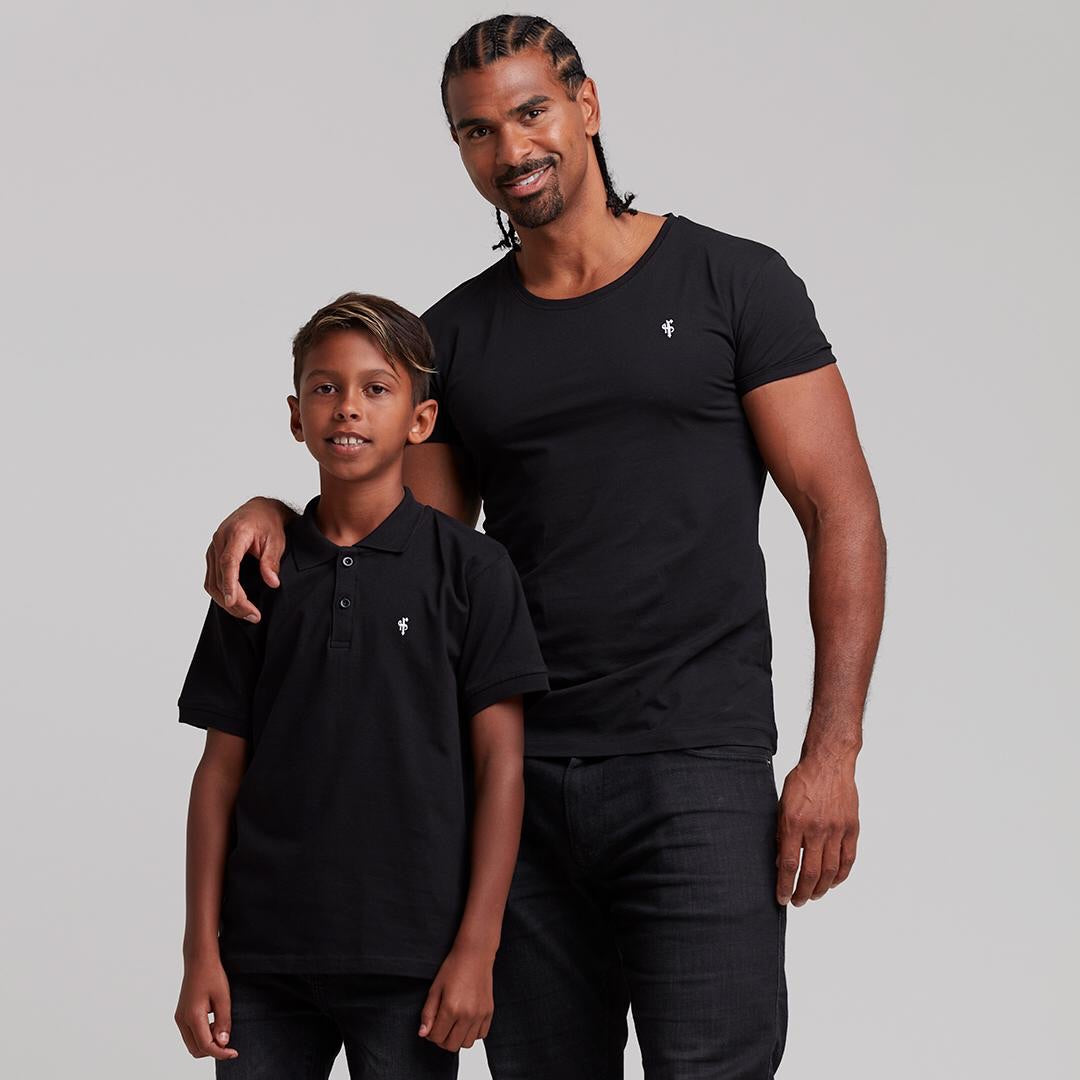 Boys Classic Black Polo Shirt - FSB019 (LAST CHANCE)