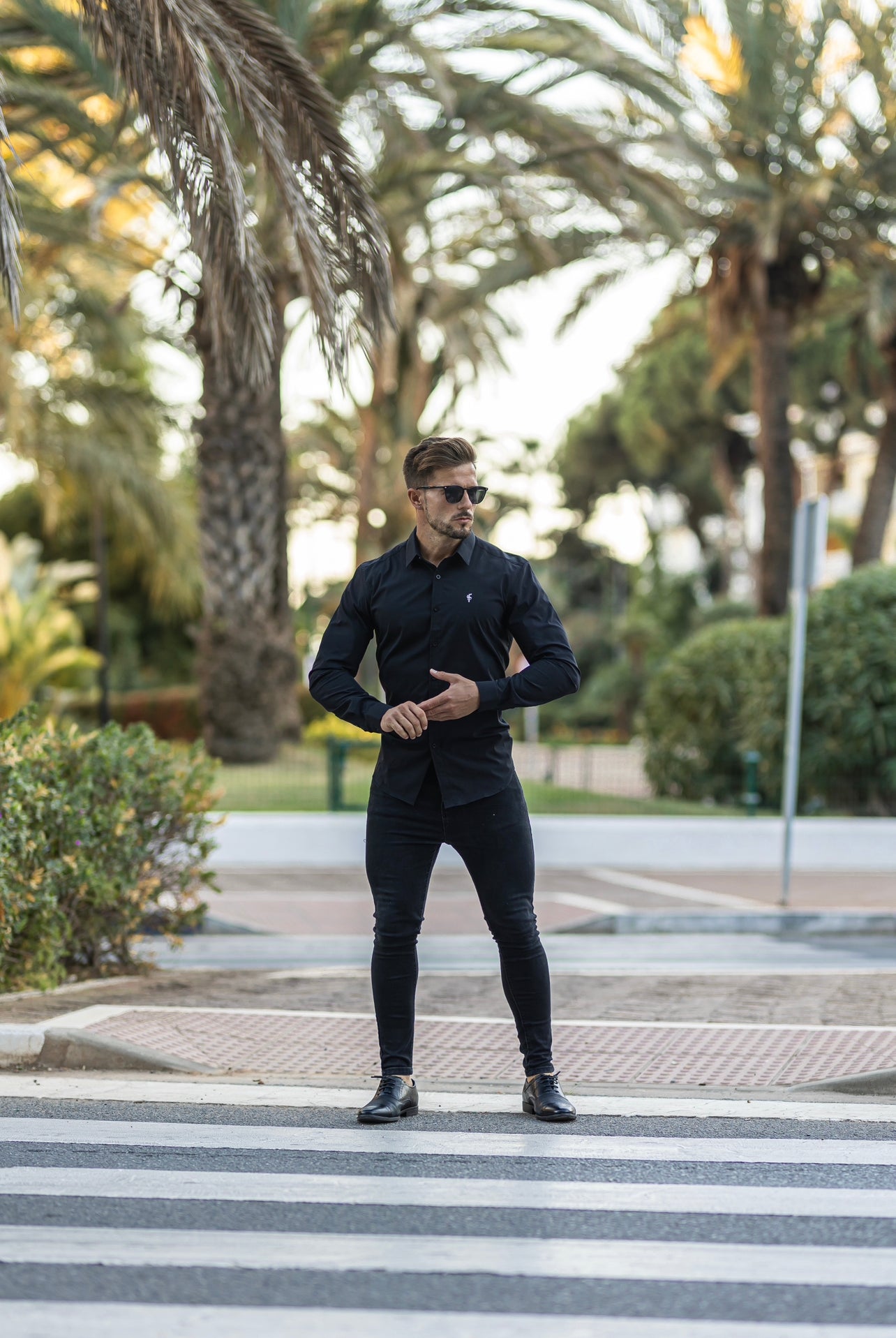 Boxy Stretch Black Long Sleeve - FSBOXY898