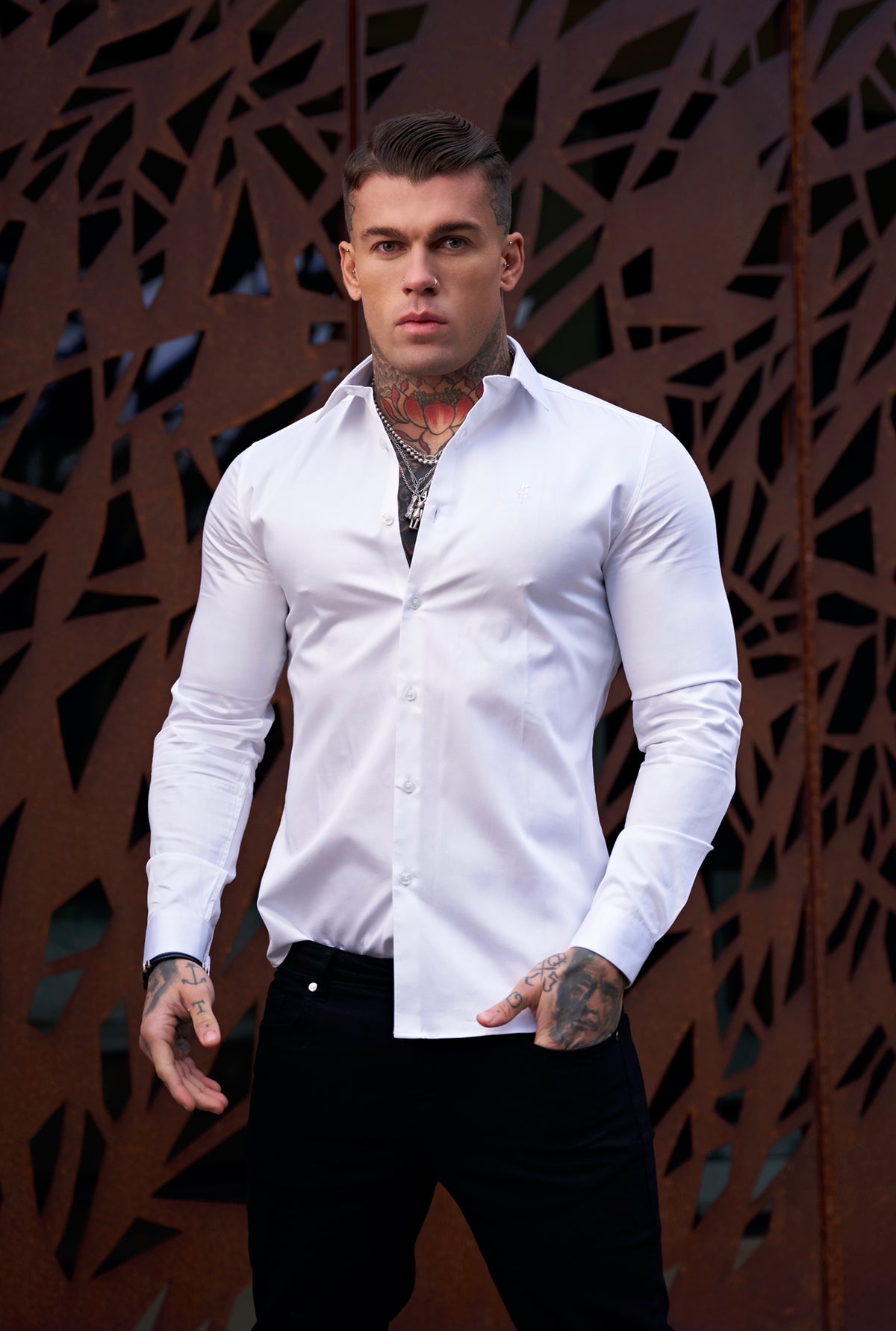 Classic White Luxe Egyptian Cotton Relaxed Fit- FSR194 (PRE ORDER 11TH OCTOBER)