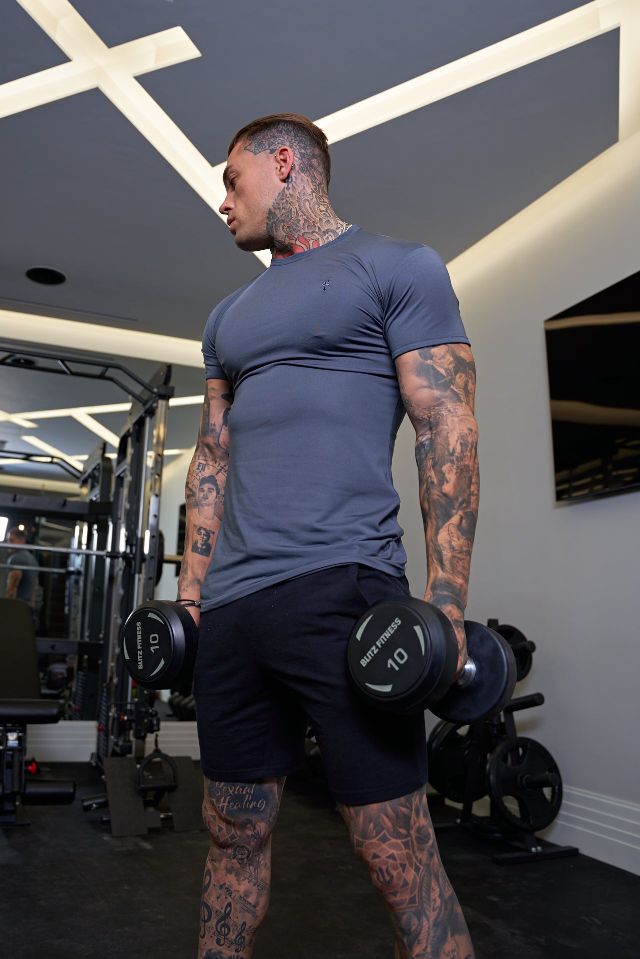 Slate Grey Gym Crew - FSH680