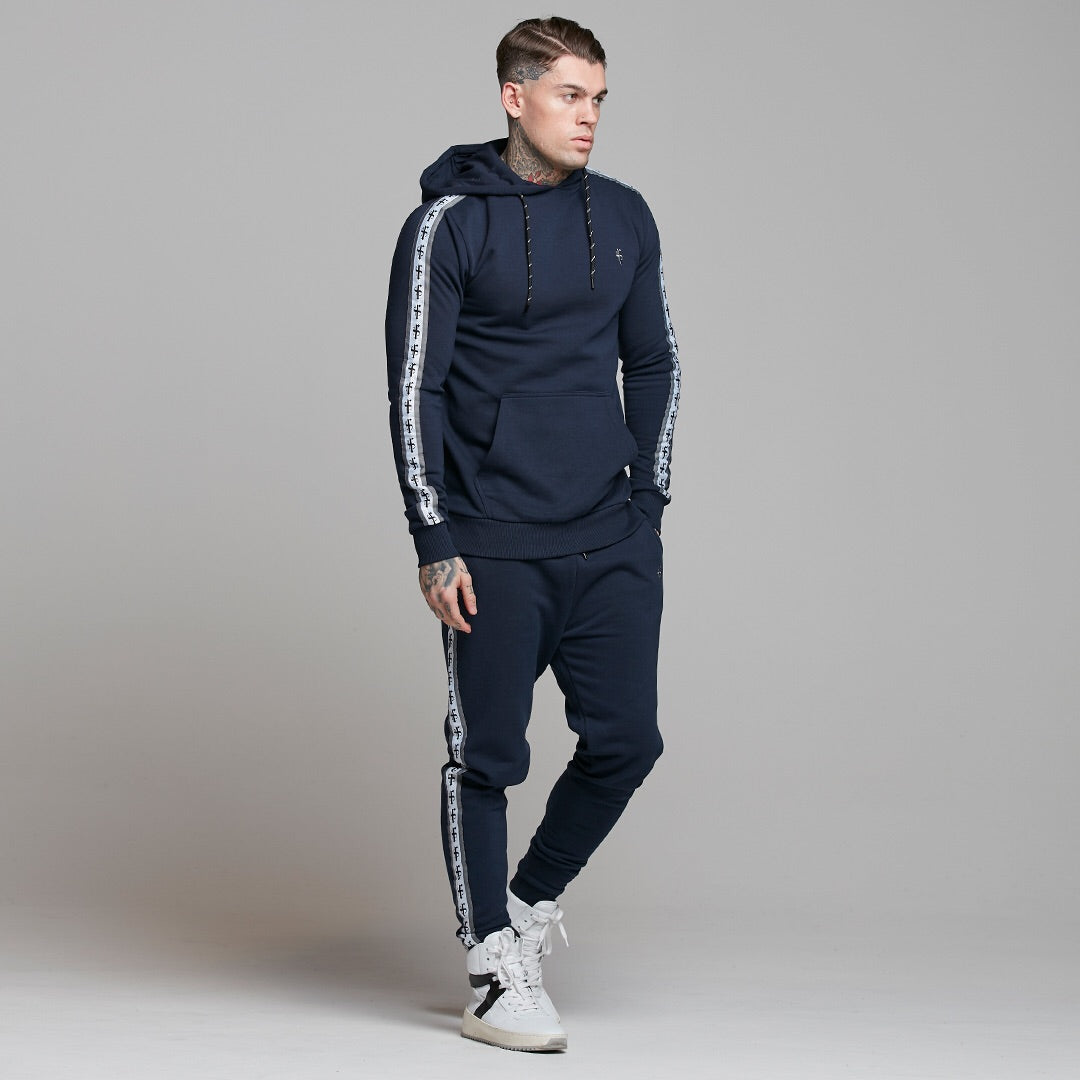 Tapered Navy Hoodie Top - FSM005 (LAST CHANCE)