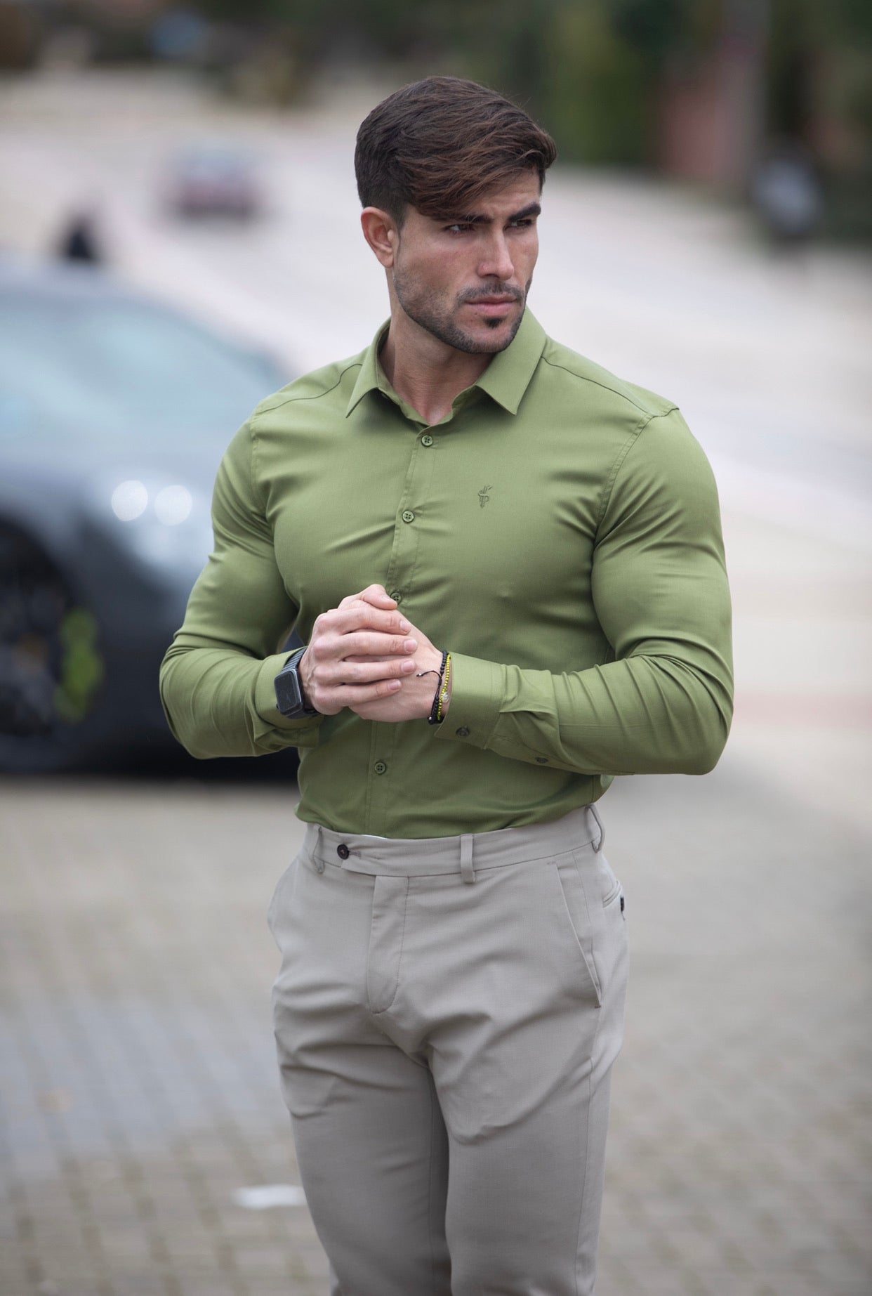 Super Slim Luxe Ultra Stretch Classic Green Long Sleeve - FS741
