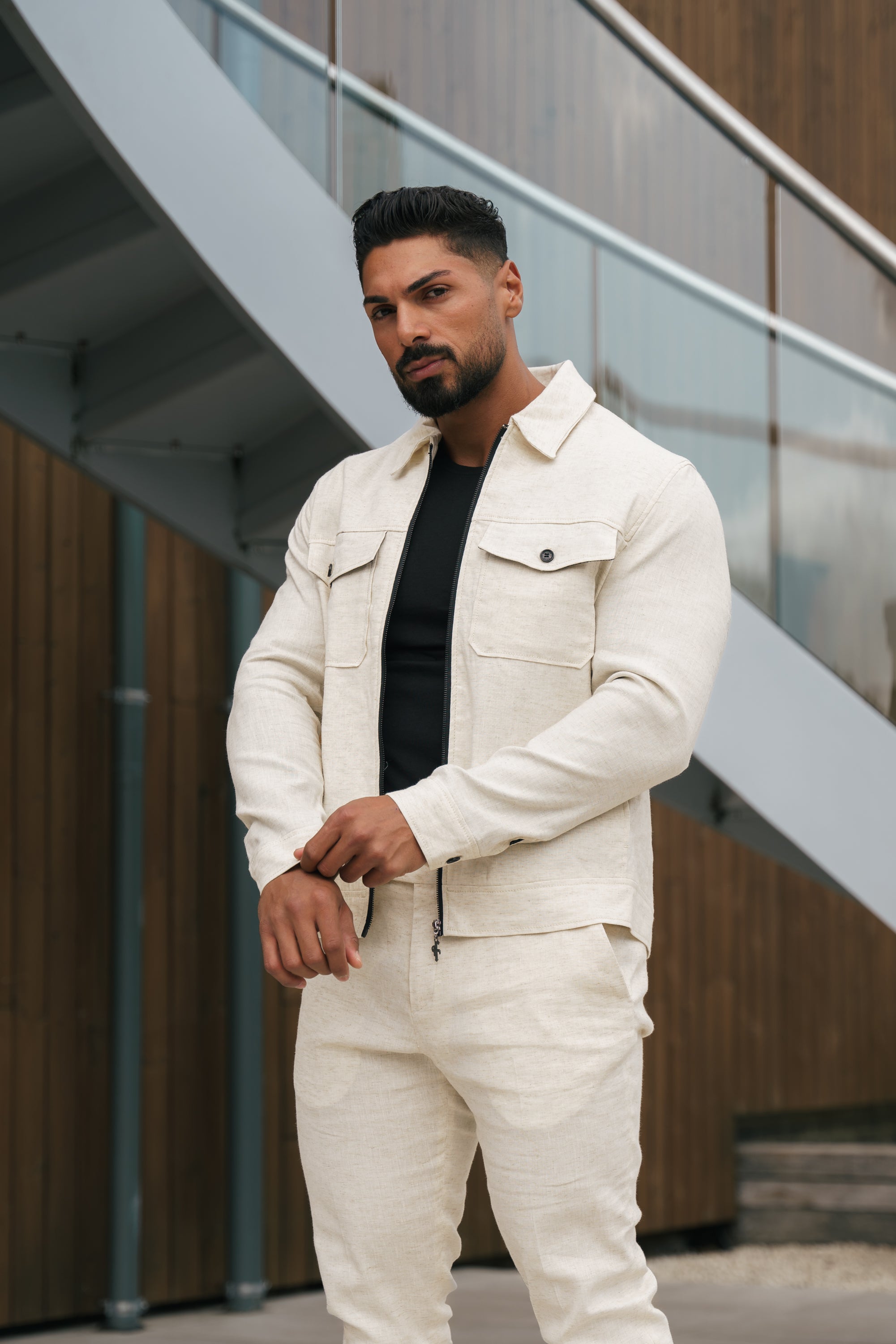 Linen Zipped Jacket - FSCJ001