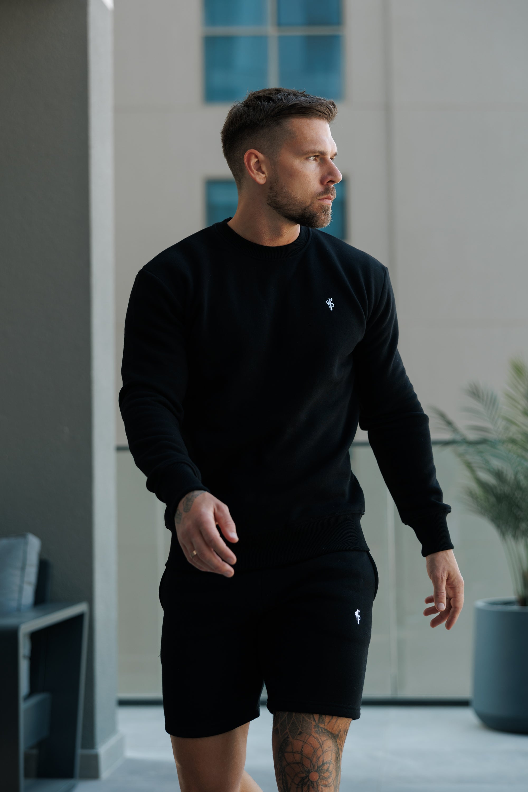 Plain Black Shorts with FS Branding - FSH1201