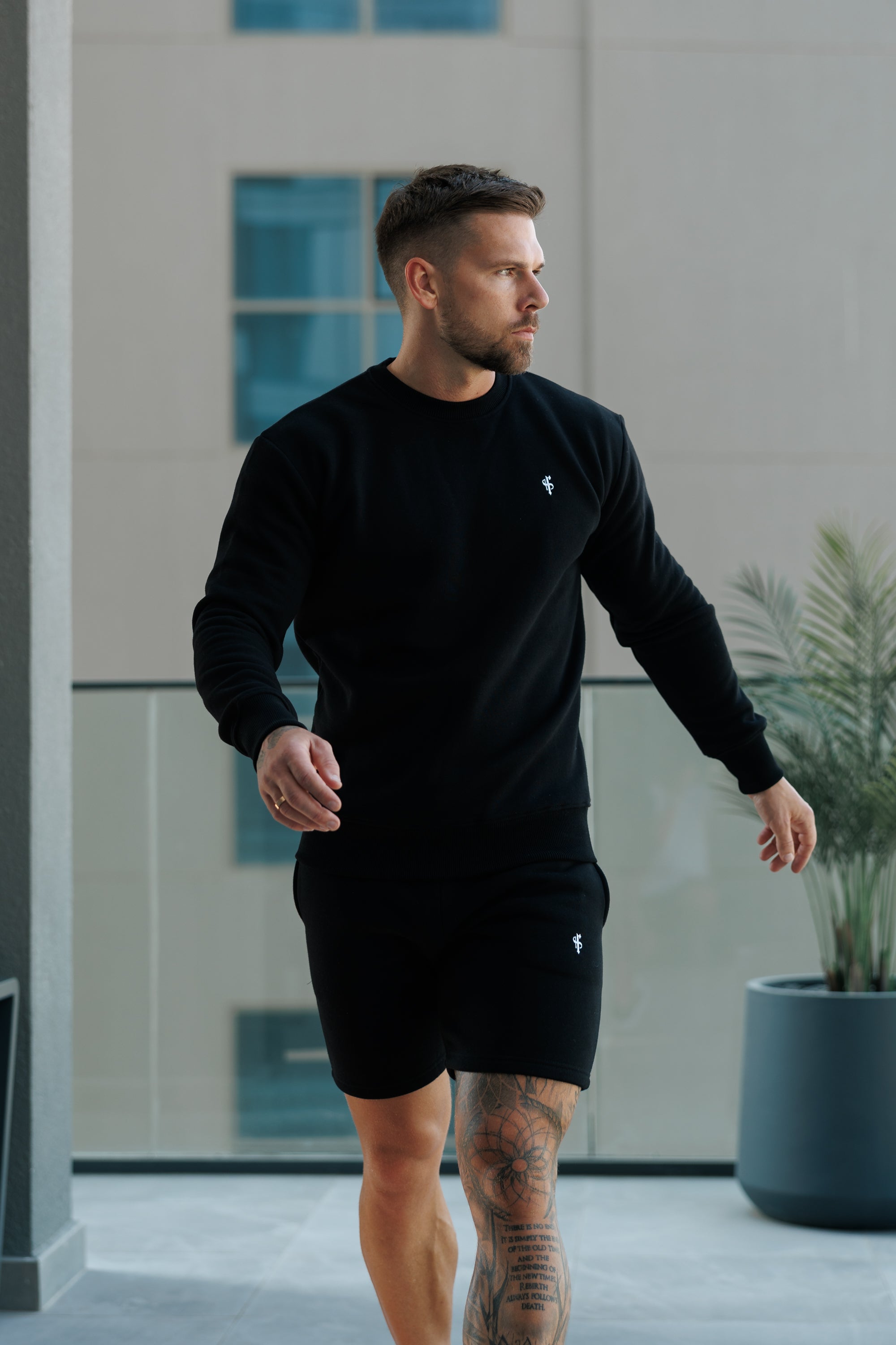 Plain Black Shorts with FS Branding - FSH1201