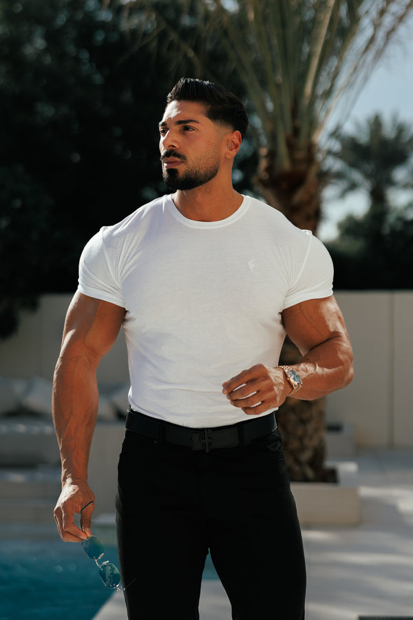 Father Sons White Bamboo Crew T Shirt - FSH576