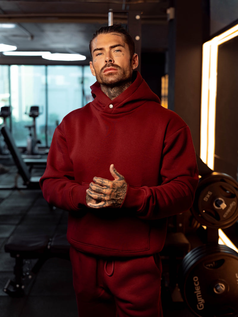 Father Sons Burgundy Oversized Sweat Pants - FSR010