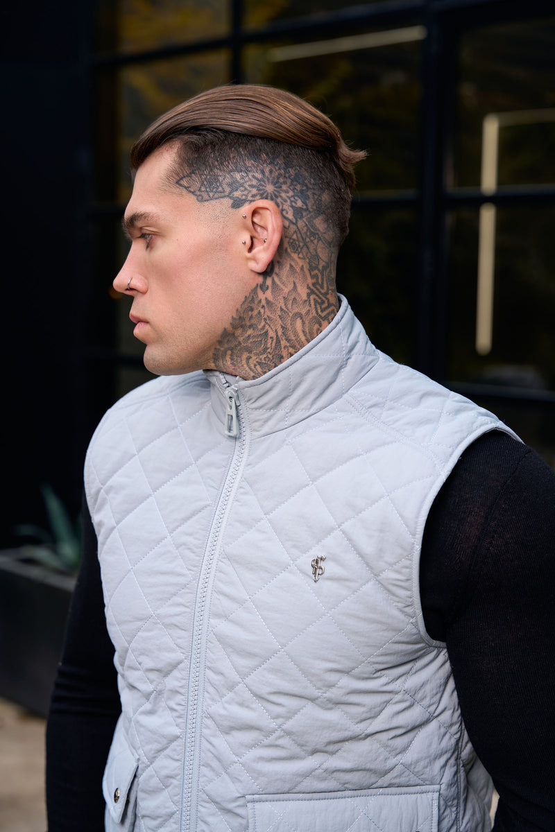 FS Grey Padded Gilet With Front Pockets  - FSN211 (PRE ORDER 14TH DECEMBER) 