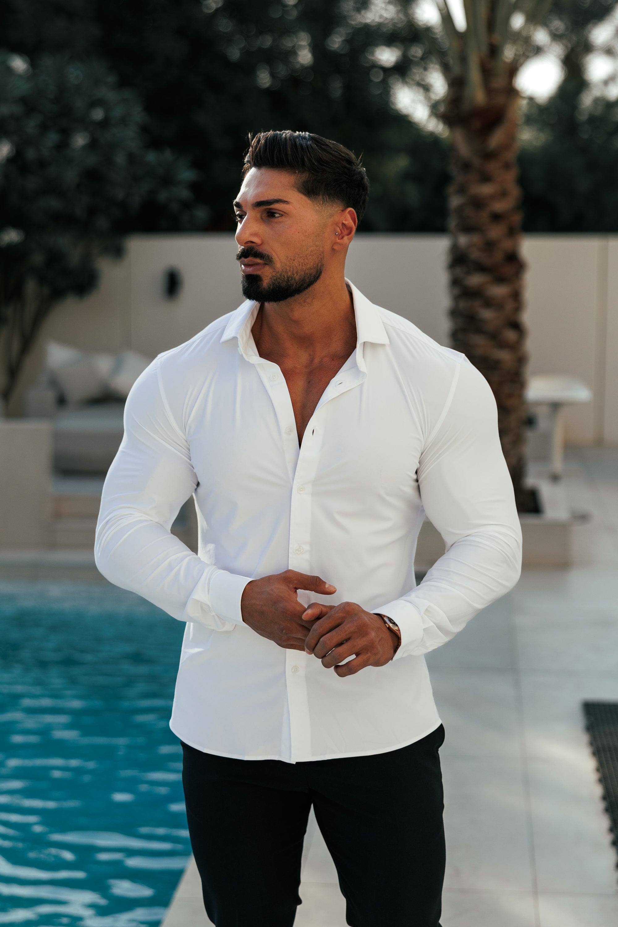 Ultra Stretch Compression Shirt Long Sleeve White - FS1233