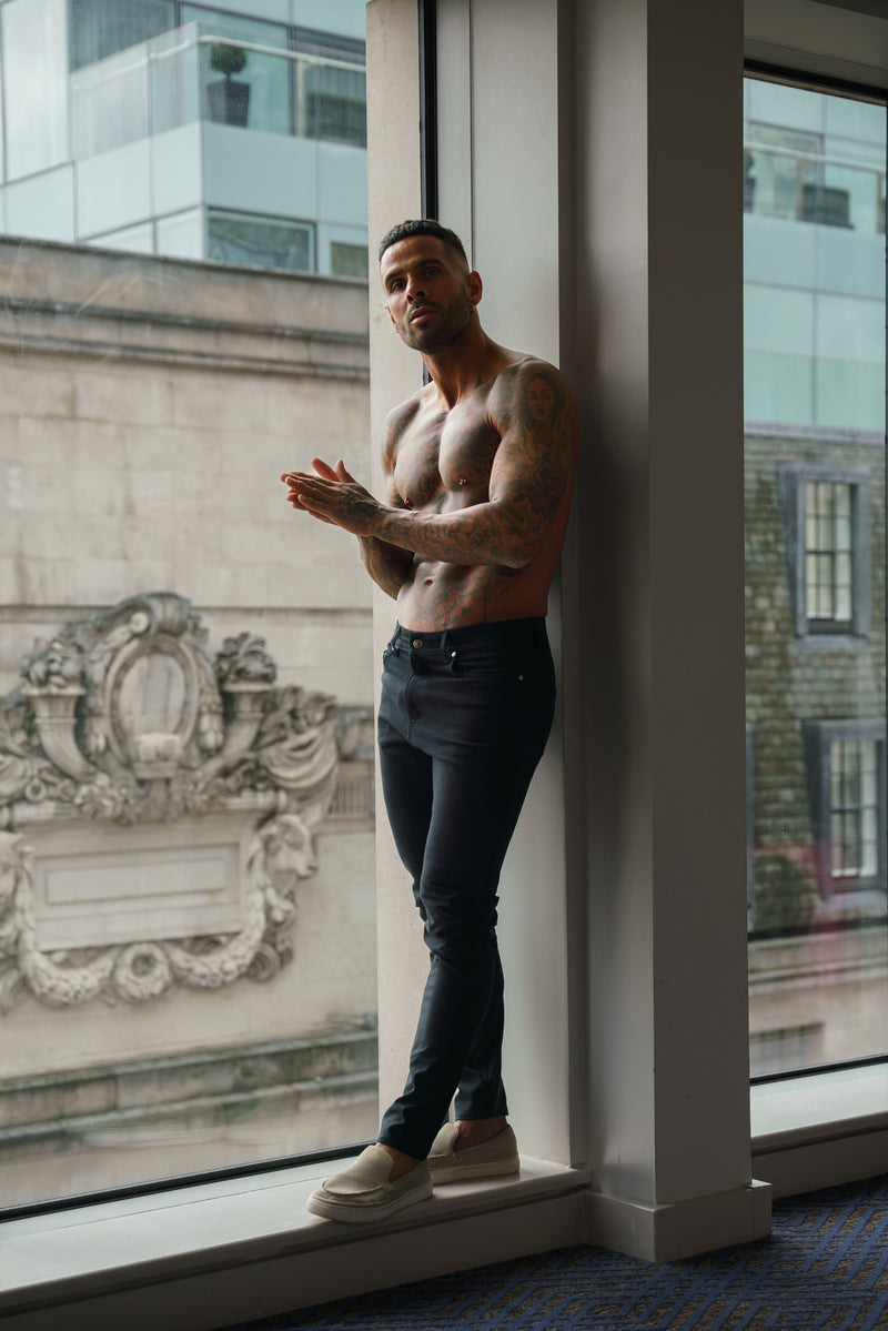 Father Sons Ultra Stretch Black Relaxed Jeans - FSJEAN016