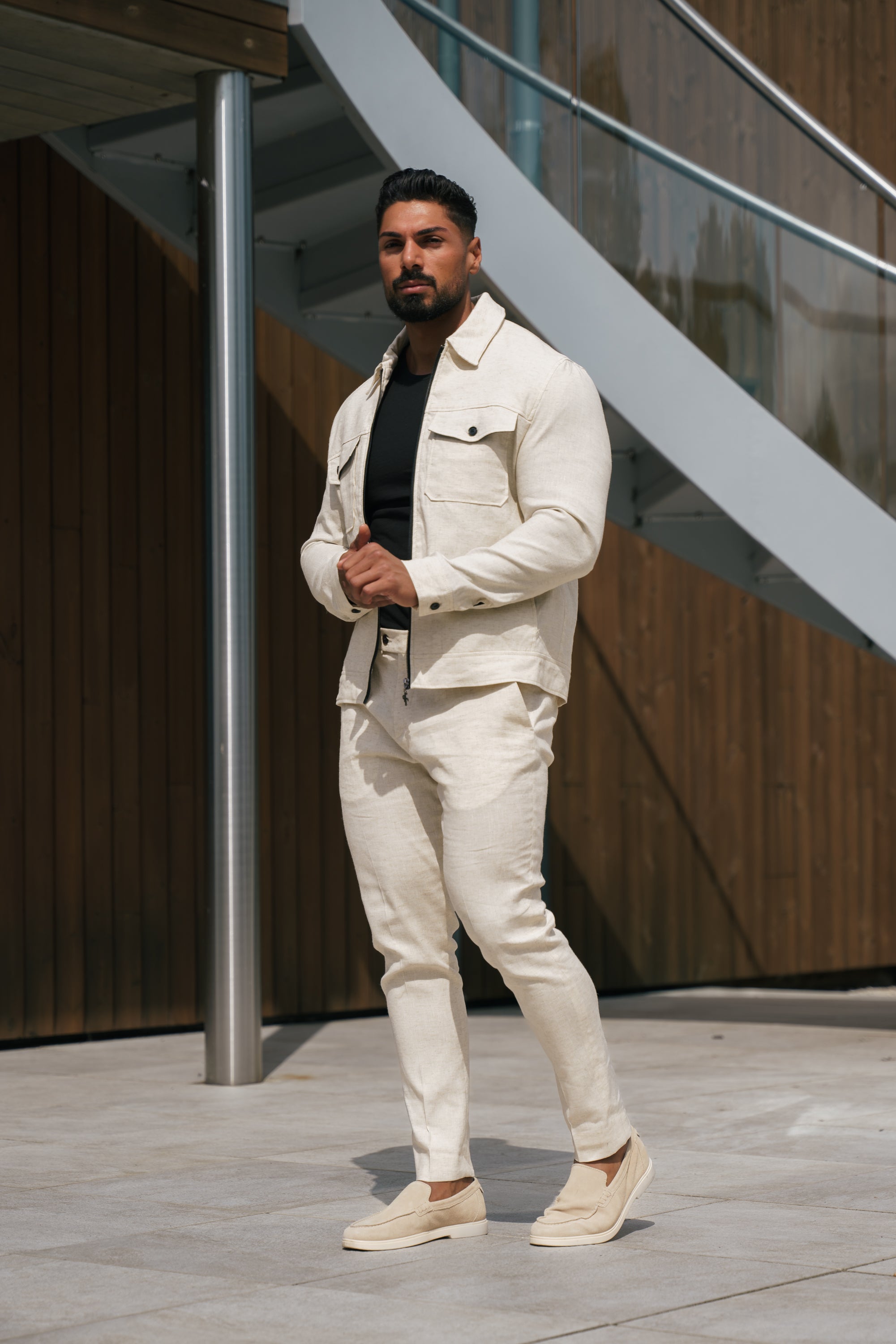 Linen Zipped Jacket - FSCJ001