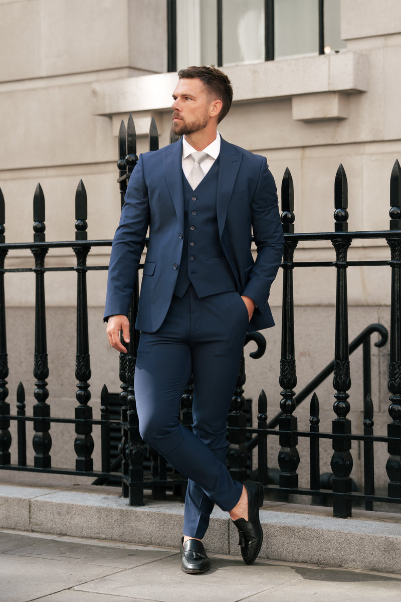 Father Sons Slim Formal Waistcoat Navy - FSW012