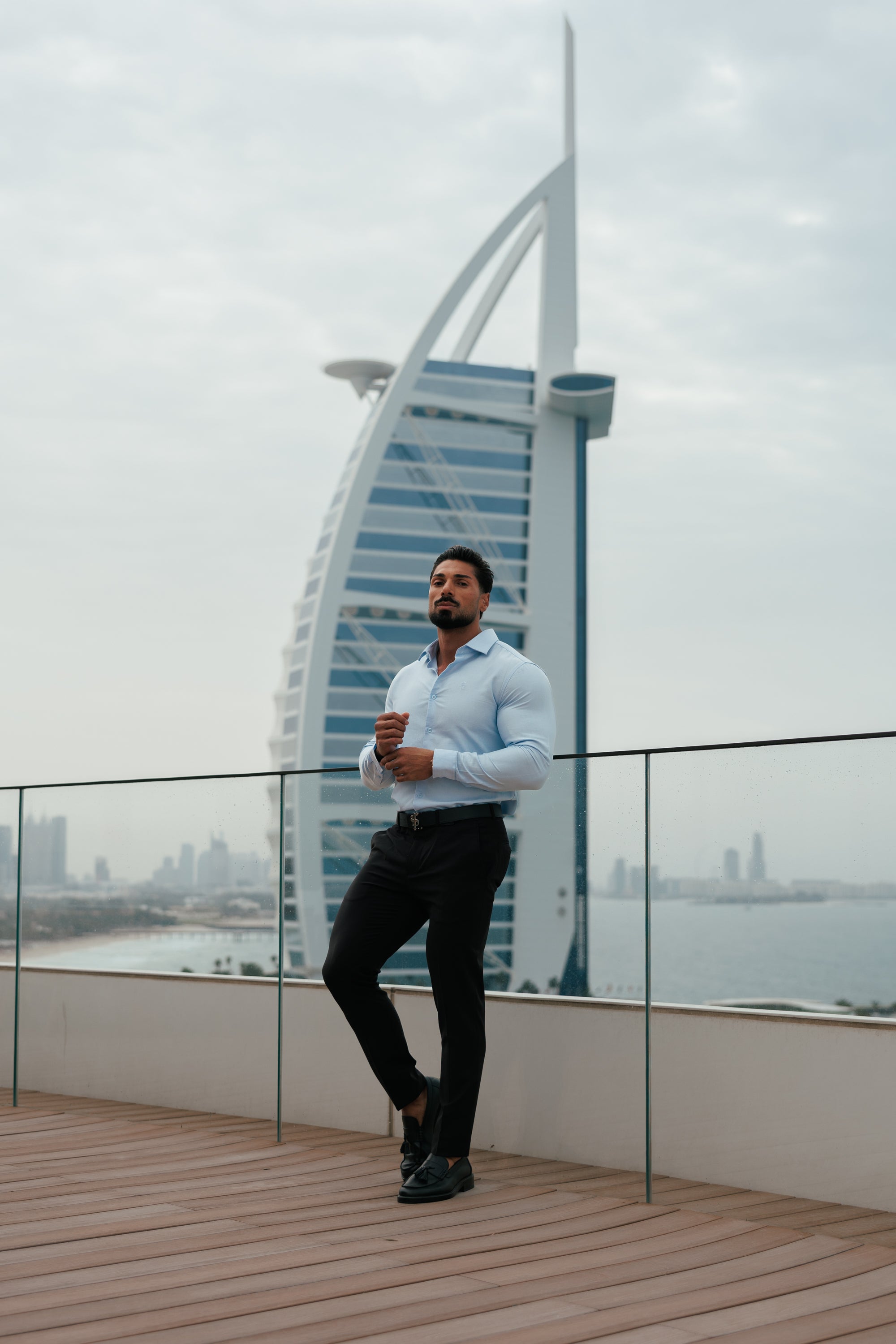 Classic Oxford Touch Long Sleeve Blue with Cutaway Collar - FS1180