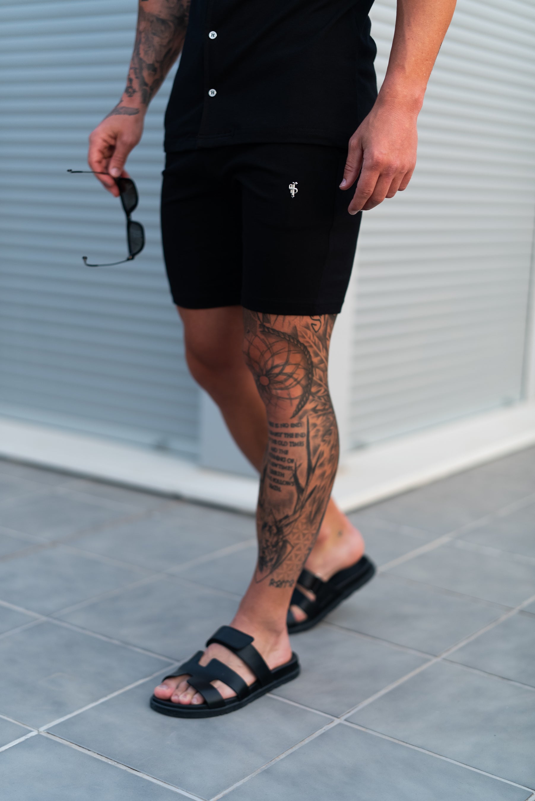 Black Pique Shorts - FSH1359